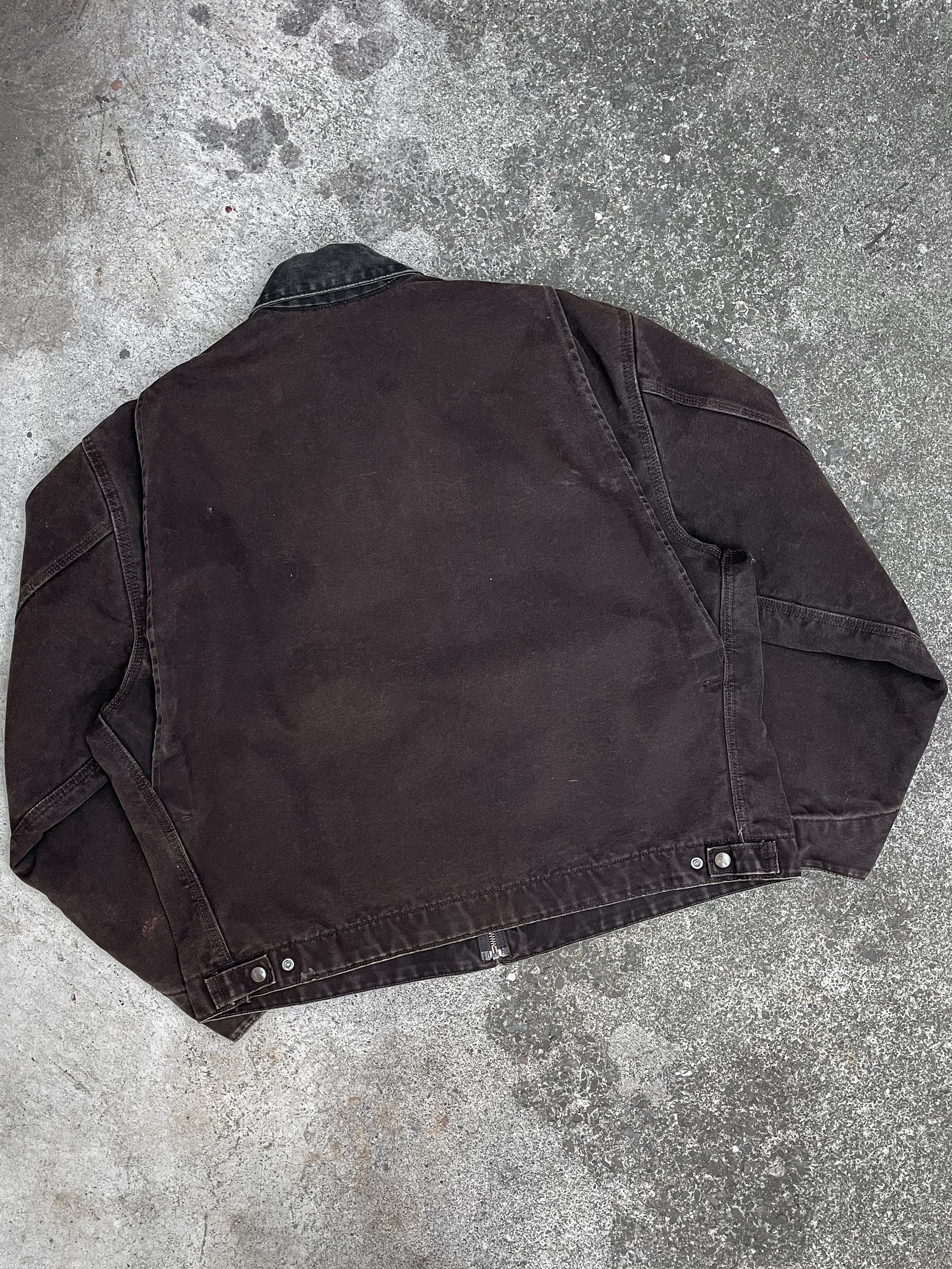 Vintage Carhartt Faded Dark Brown Lined Work Jacket (XL)