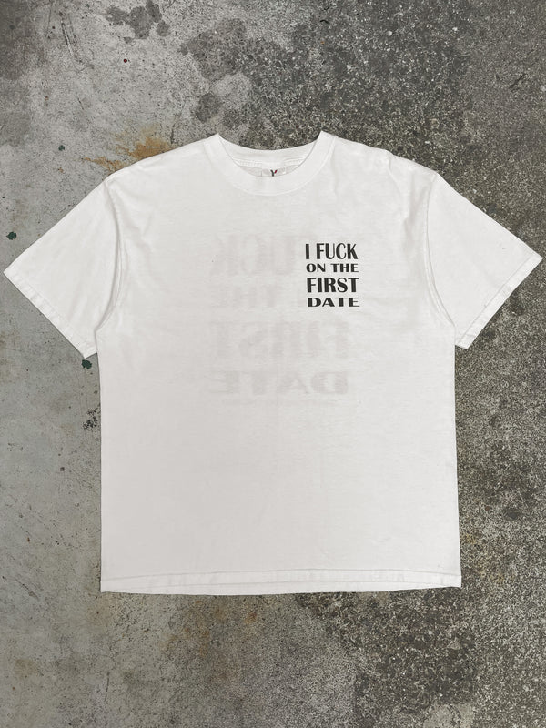 Vintage 00s “I Fuck On The First Date” Tourist Tee (XL)