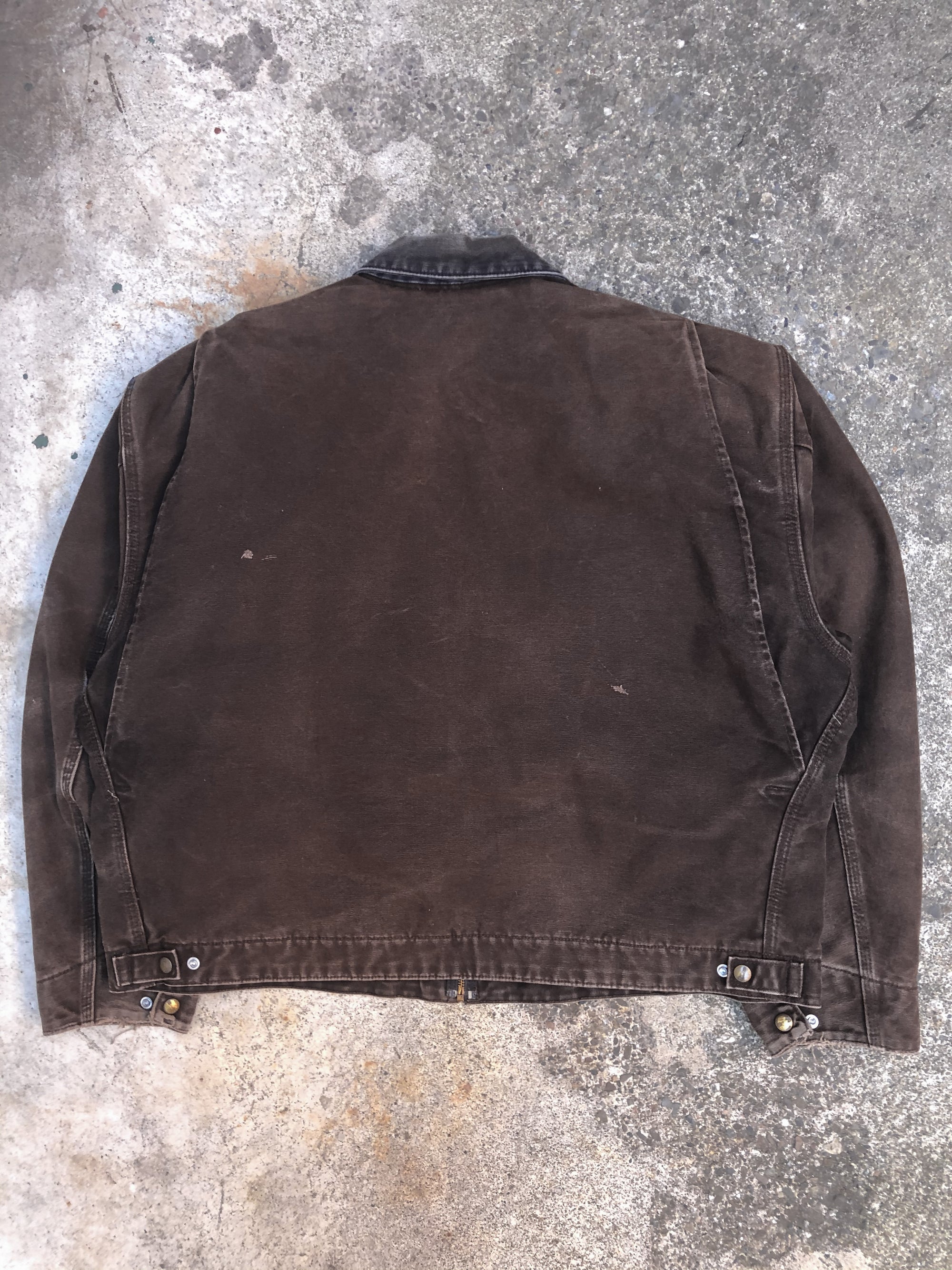 1990s Carhartt Faded Dark Brown Lined Work Jacket (2XL)