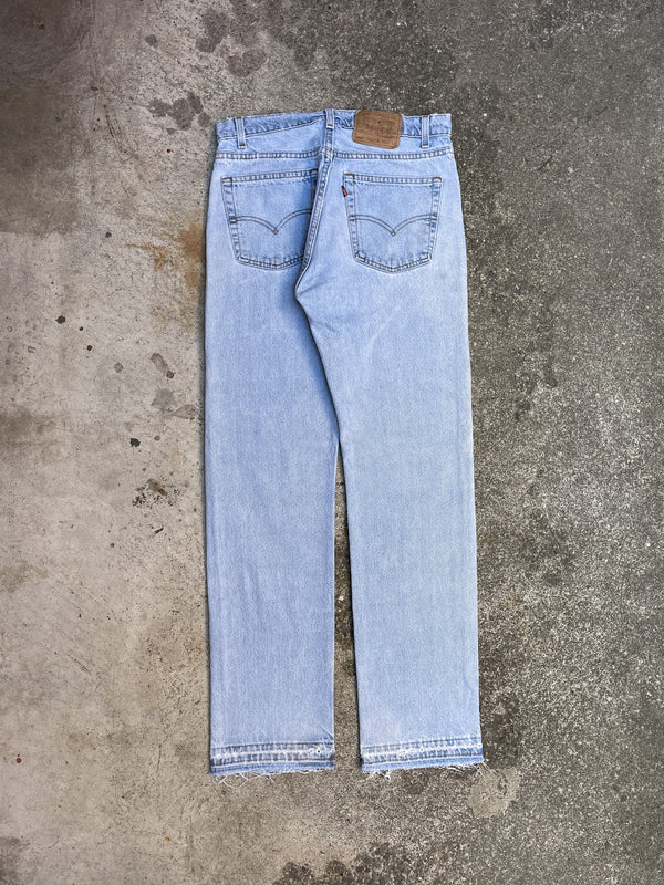 1990s Levi’s Faded Blue 505 Released Hem (30X32)