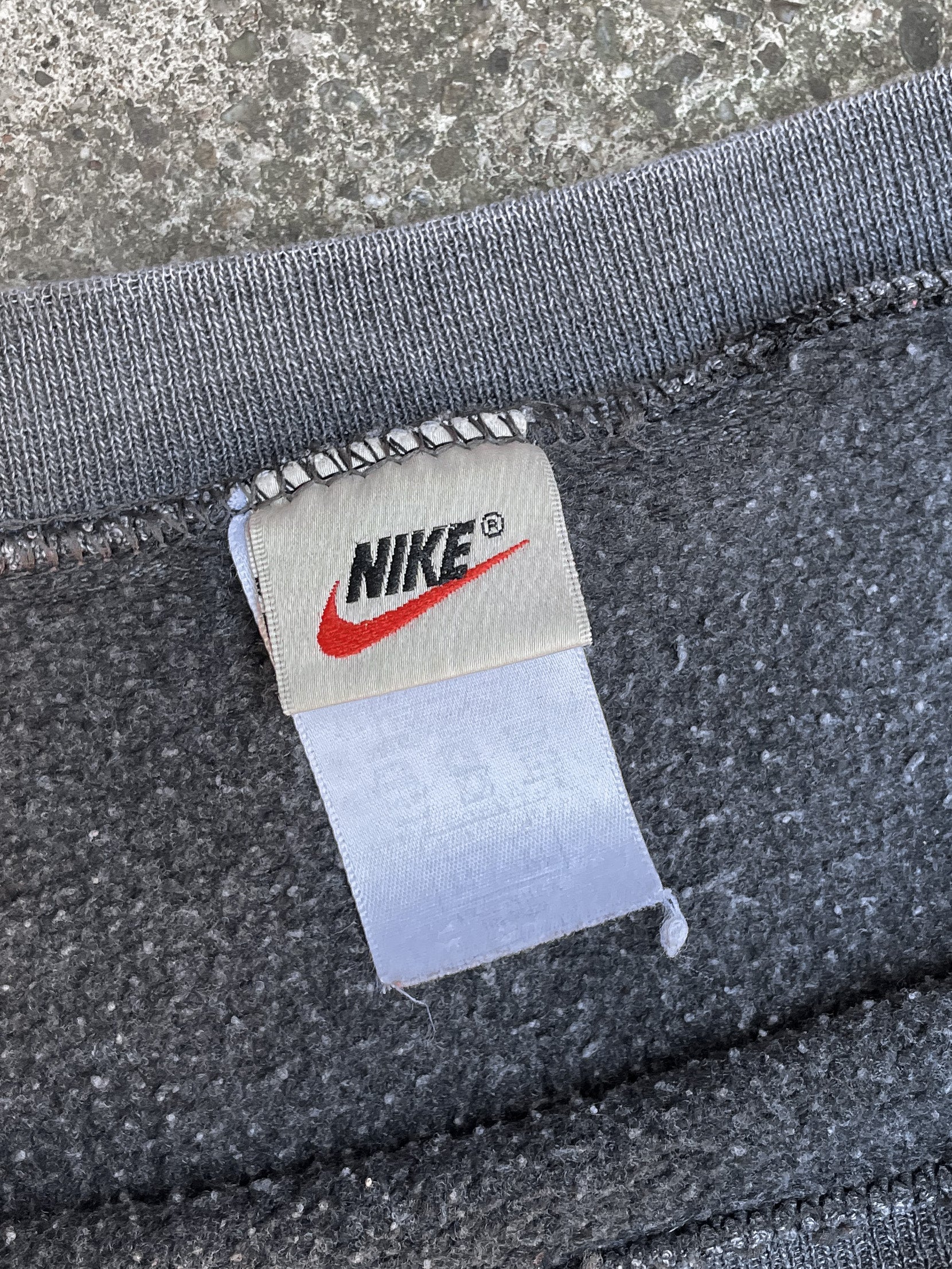 1990s Nike Painted Faded Grey Sweatshirt