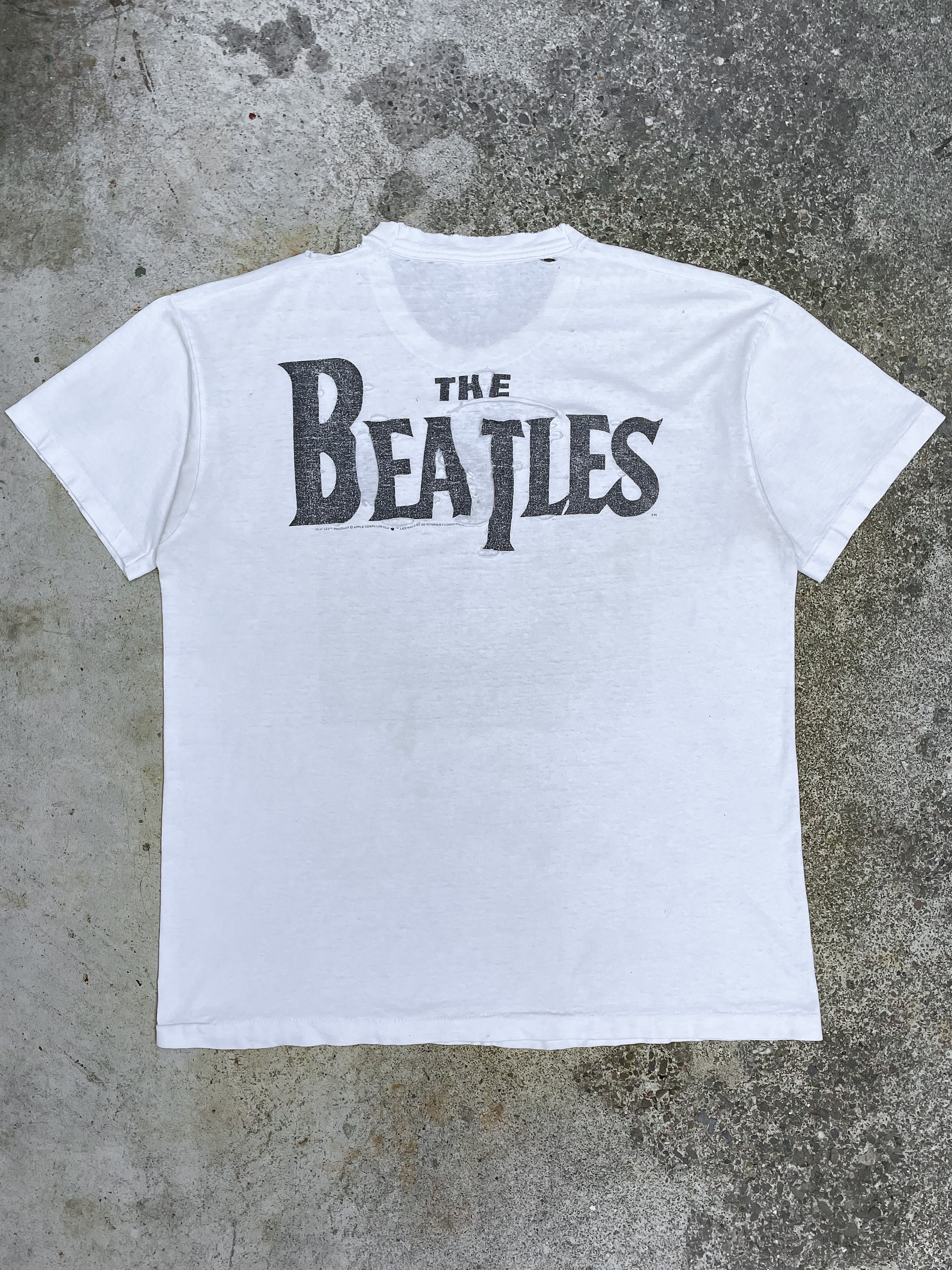 1990s “The Beatles” Thrashed Single Stitched Tee (XL)