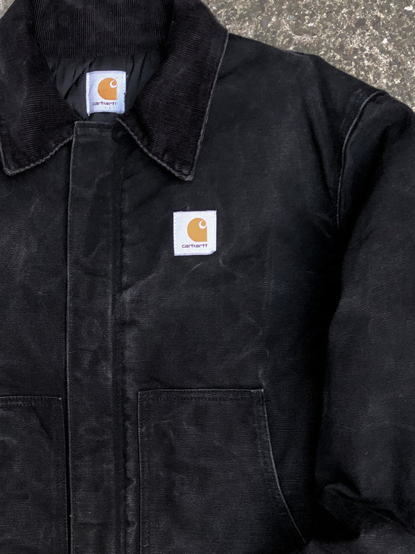 1990s Carhartt Faded Black Quilted Arctic Jacket (L/XL)