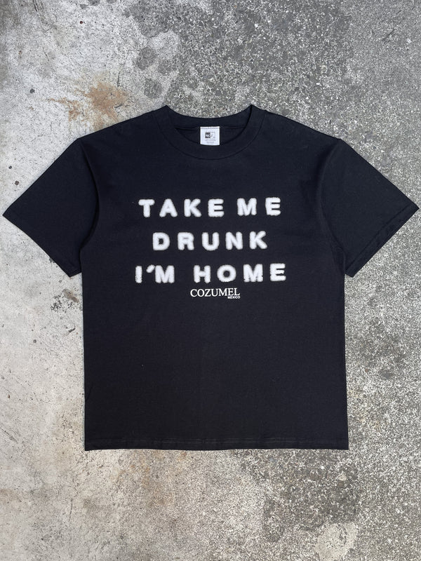 Vintage 00s “Take Me Drunk I’m Home” Tourist Tee (L)