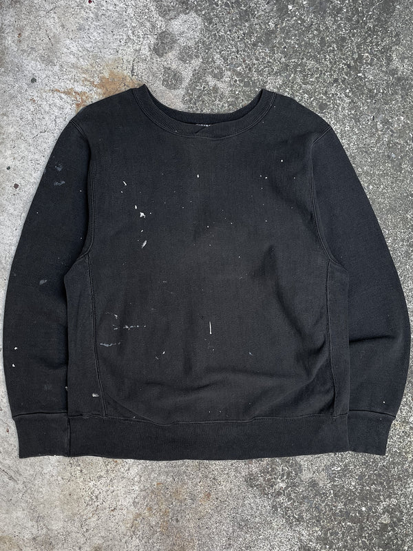 1990s Painted Black Hanes Beefy Sweatshirt