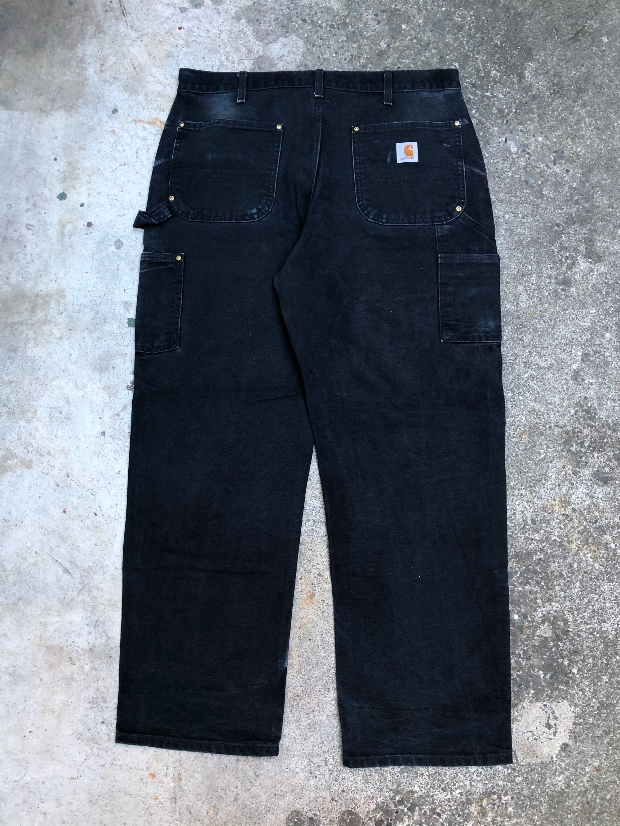 Carhartt B01 Black Double Front Knee Work Pants (35X29)