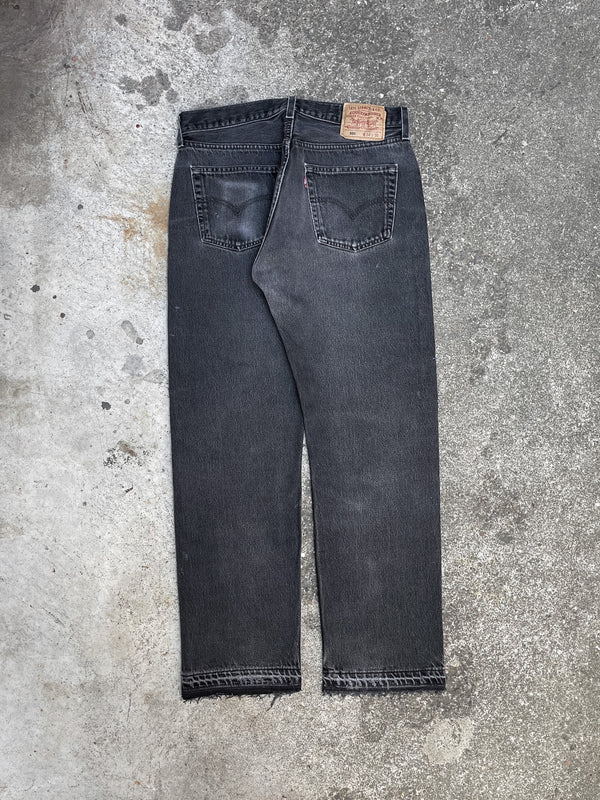 Vintage Levi’s Faded Black 501 Released Hem (31X29)