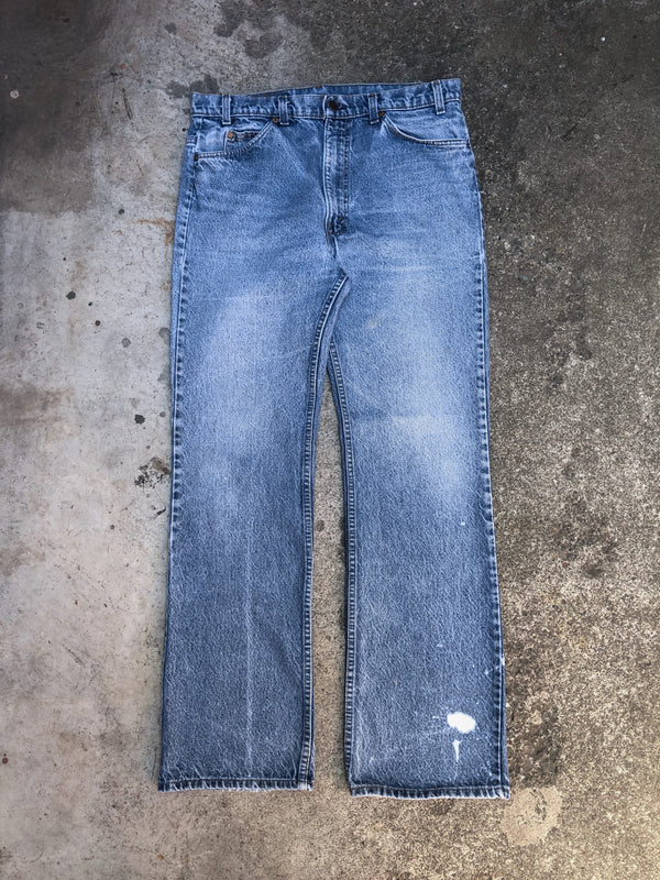 1990s Orange Tab Levis Worn In Blue 517 (36X32)