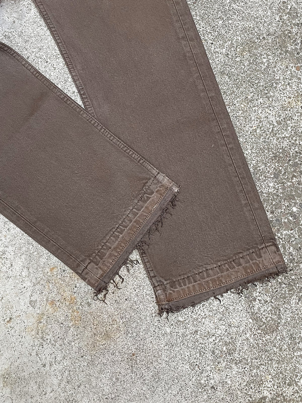 1990s Levi’s Faded Brown 501 Released Hem (30X31)