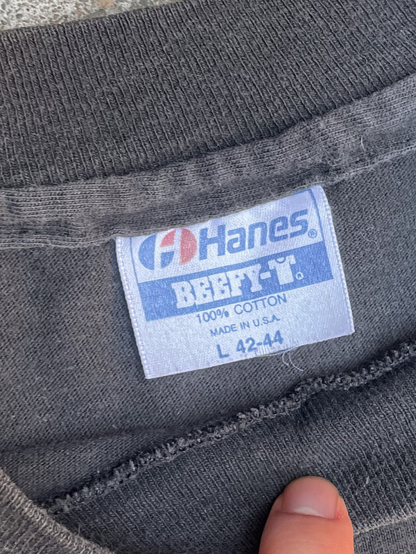 1990s “Stress M.C.” Single Stitched Hanes Beefy Pocket Tee