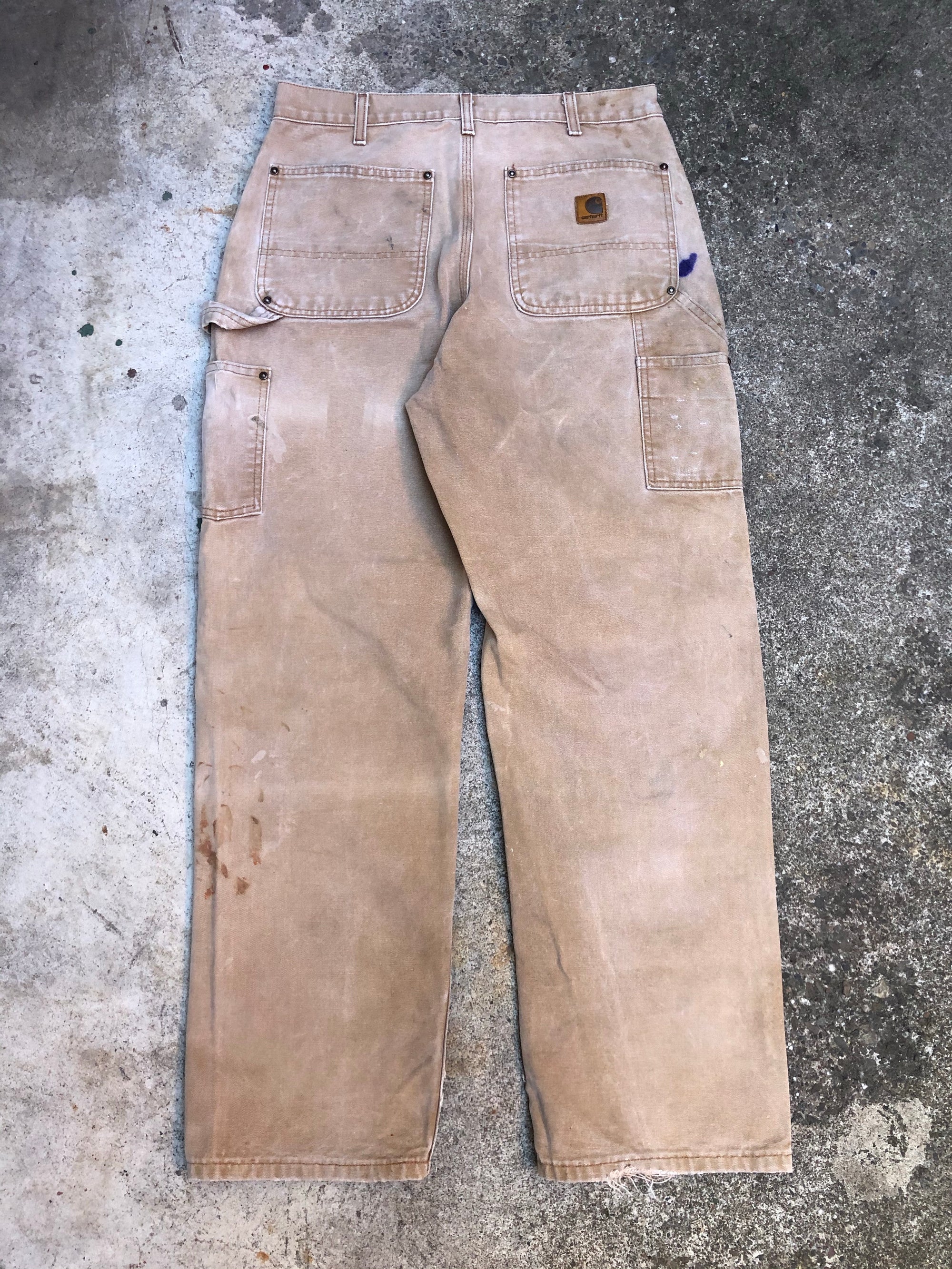 Carhartt B136 Tan Double Front Knee Work Pants (31X30)