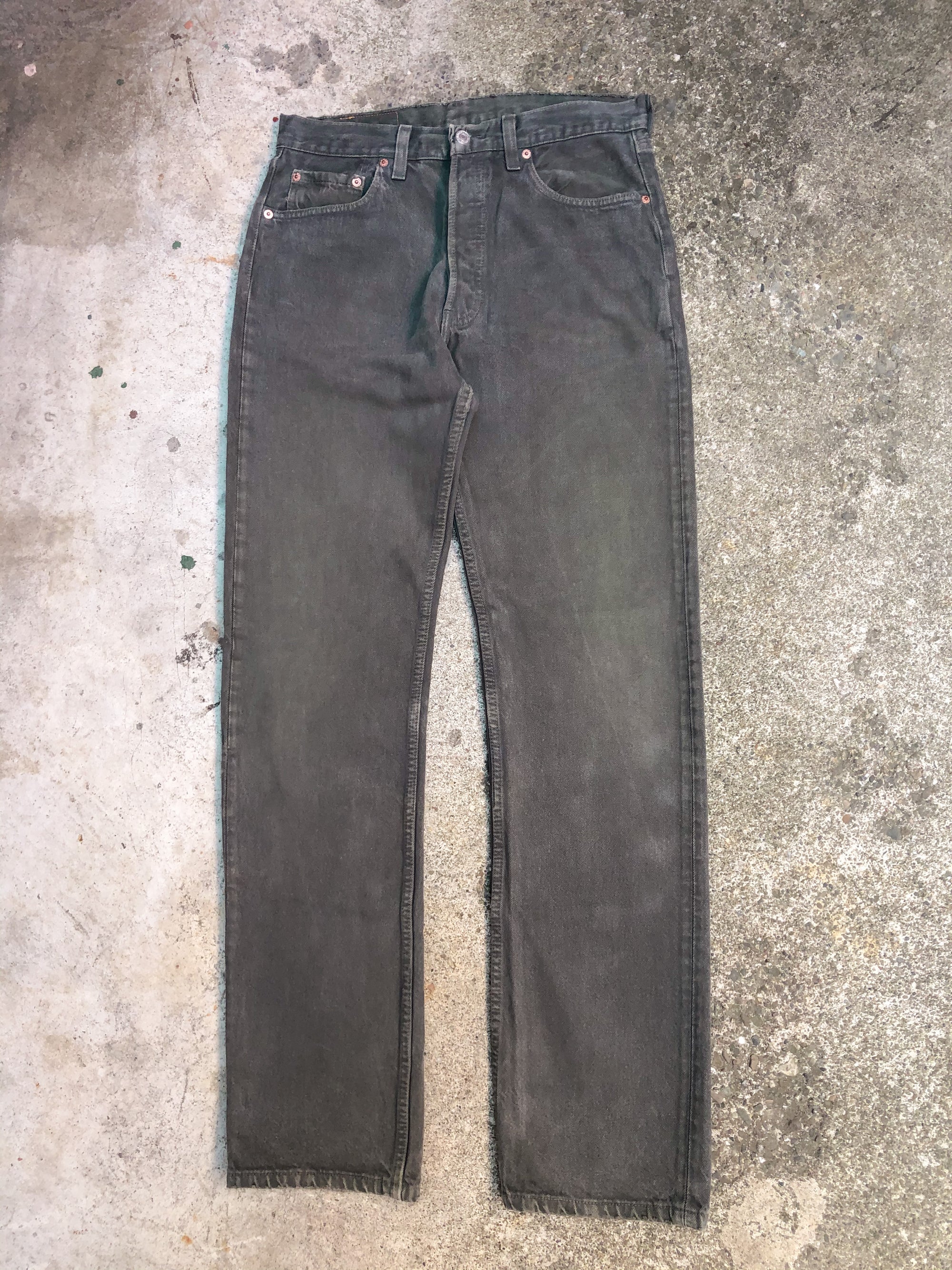 1990s Levis Faded Sage Green 501 (31X32)