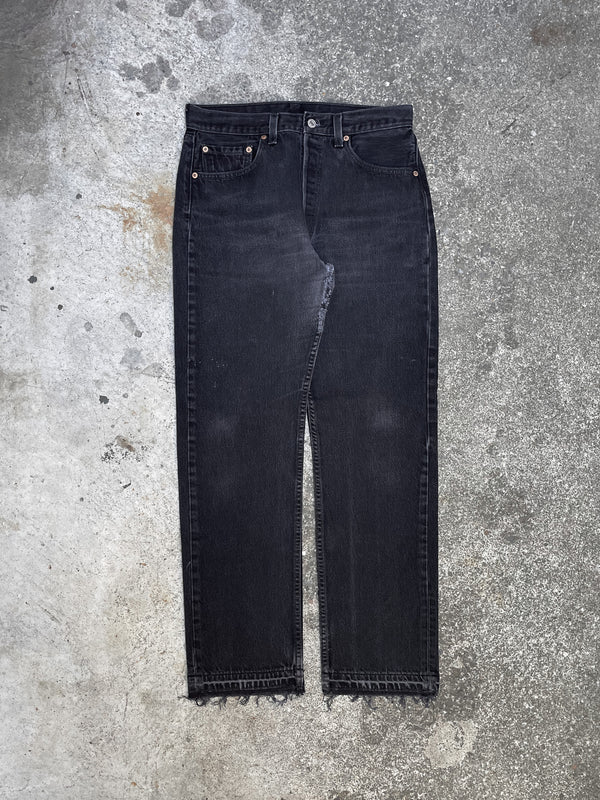 1990s Levi’s Faded Black 501 Released Hem (29X29)