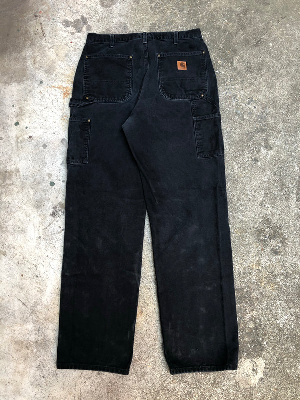 Carhartt B136 Black Double Front Knee Work Pants (32X32)