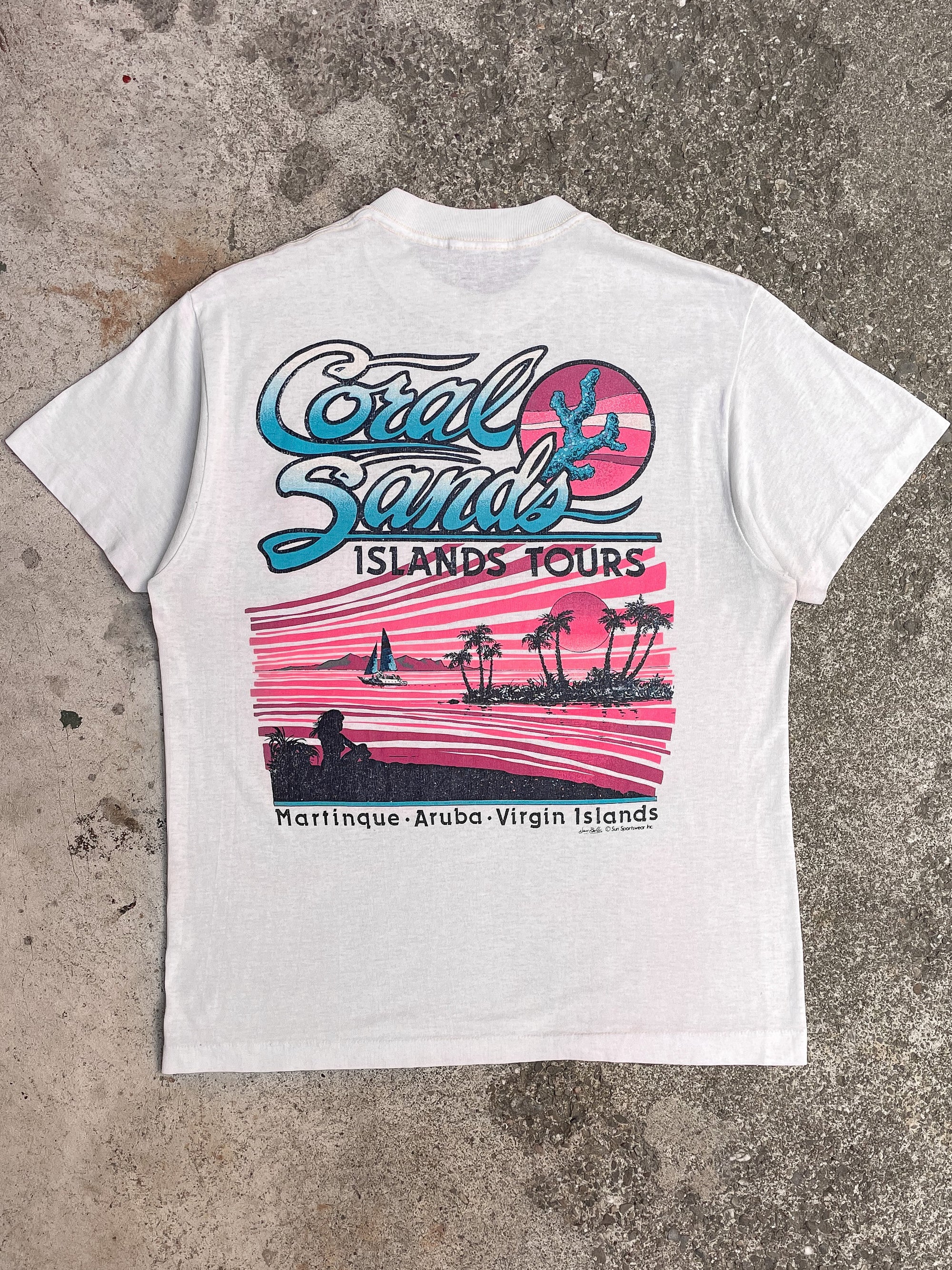 1980s “Coral Sands” Single Stitched Pocket Tee (M)