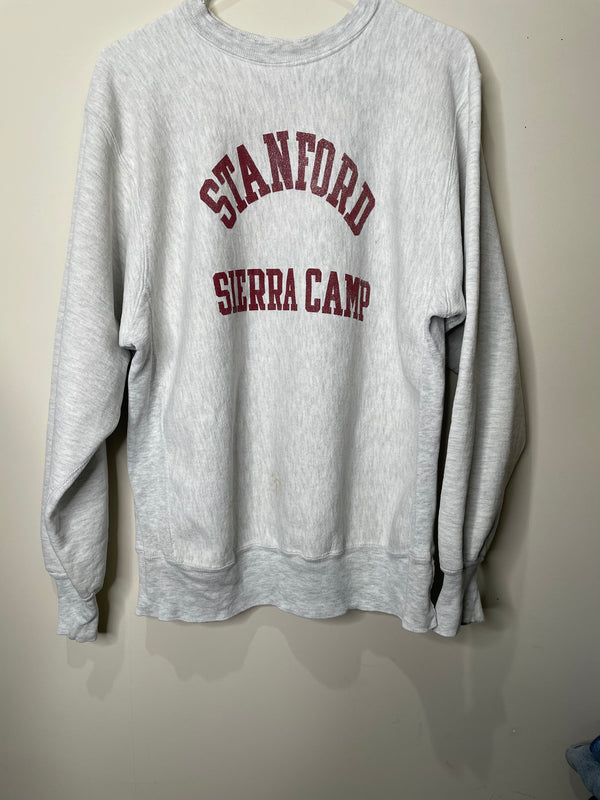 1990s “Stanford Sierra Camp” Heather Grey Weave Sweatshirt