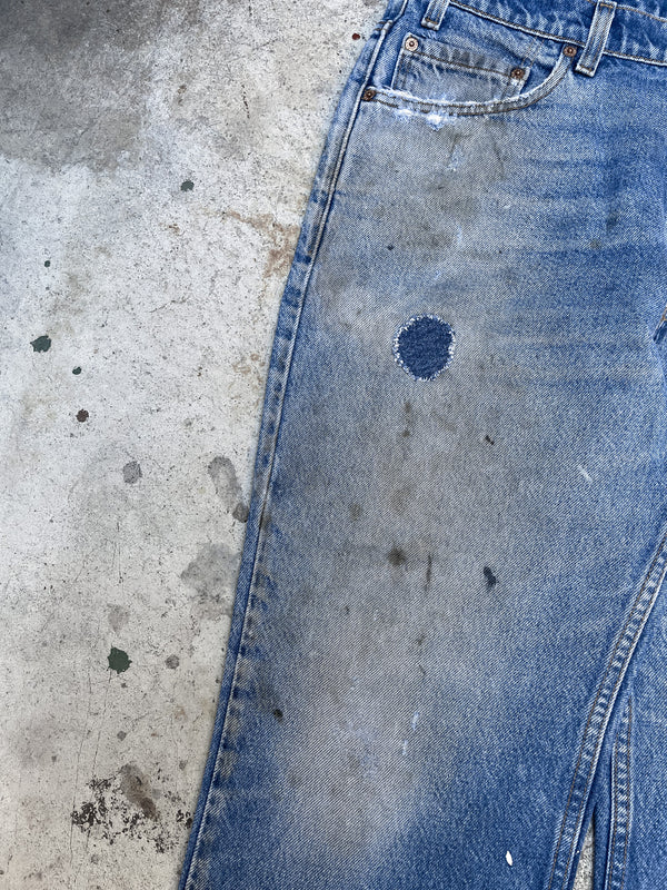 1990s Levis Patched Dirty Blue 517 (35X27)