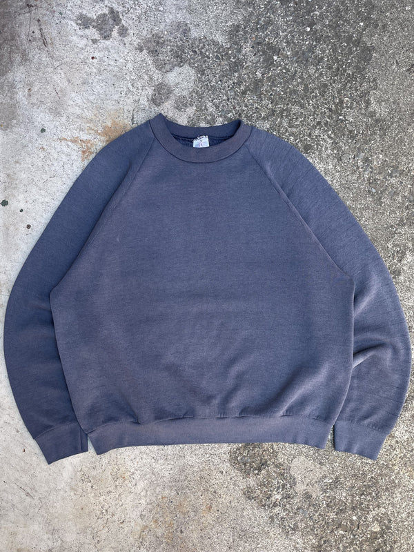 1990s Sun Faded Blue Raglan Sweatshirt