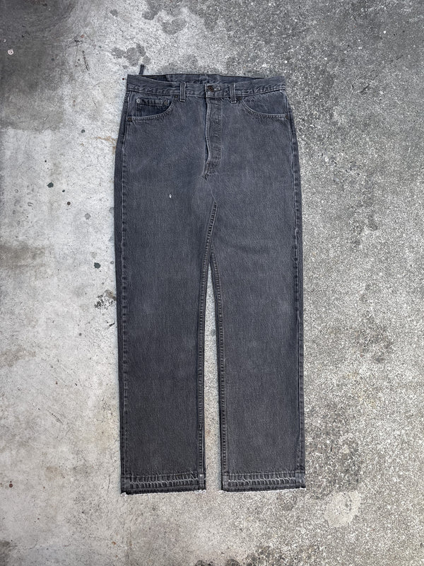 1990s Levi’s Faded Grey 501 Released Hem (33X30)