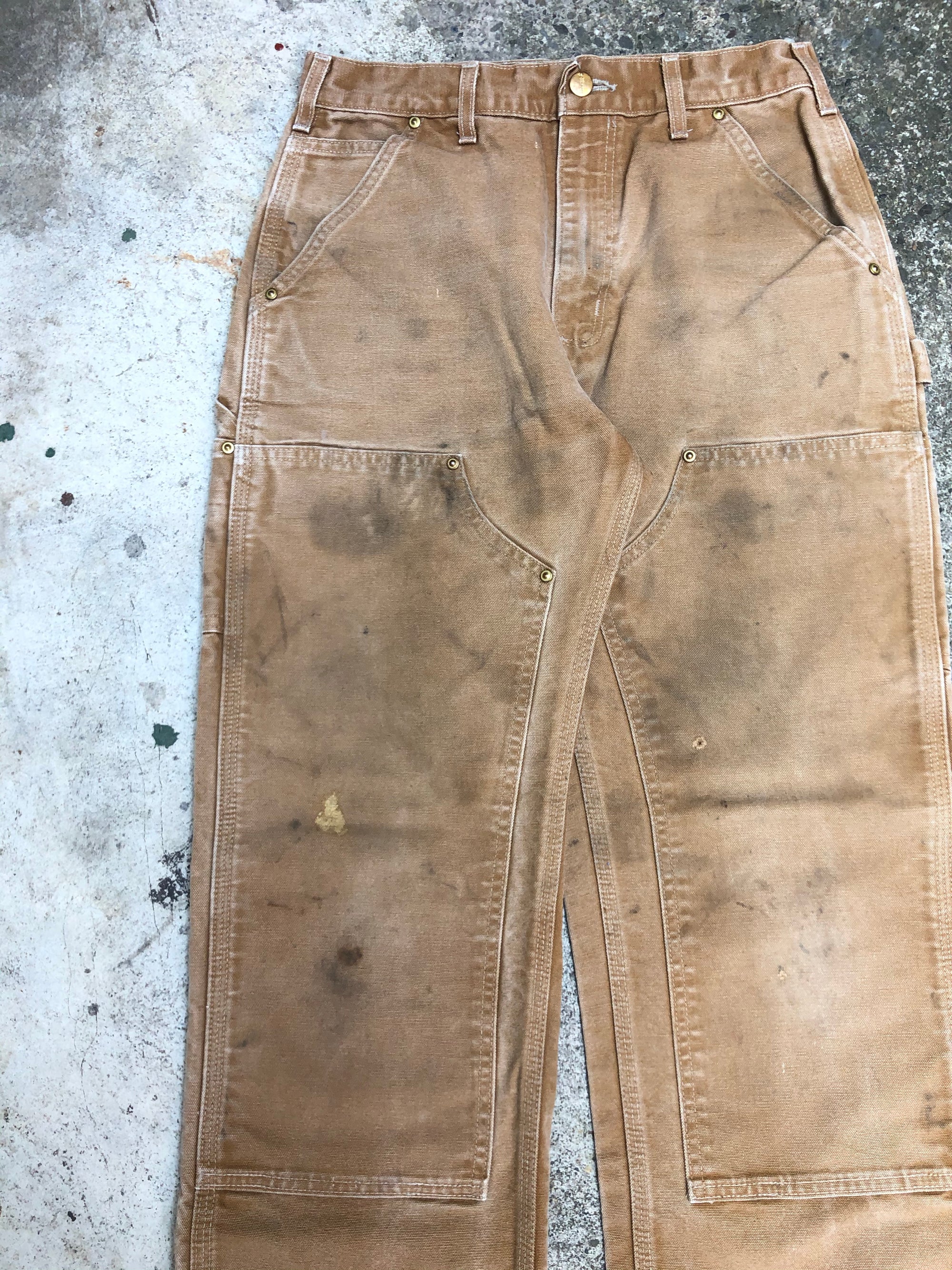 Carhartt B01 Tan Double Front Knee Work Pants (29X29)