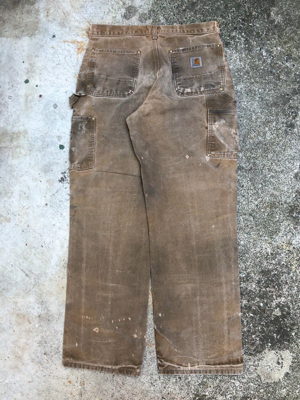 Carhartt B01 Tan Double Front Knee Work Pants (29X29)