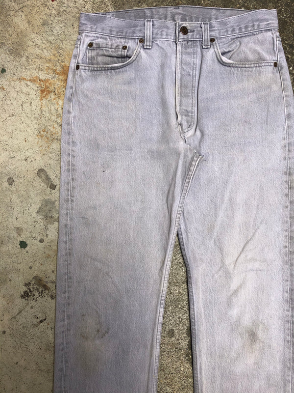 1990s Faded Grey Repaired Levis 501 (30X30)