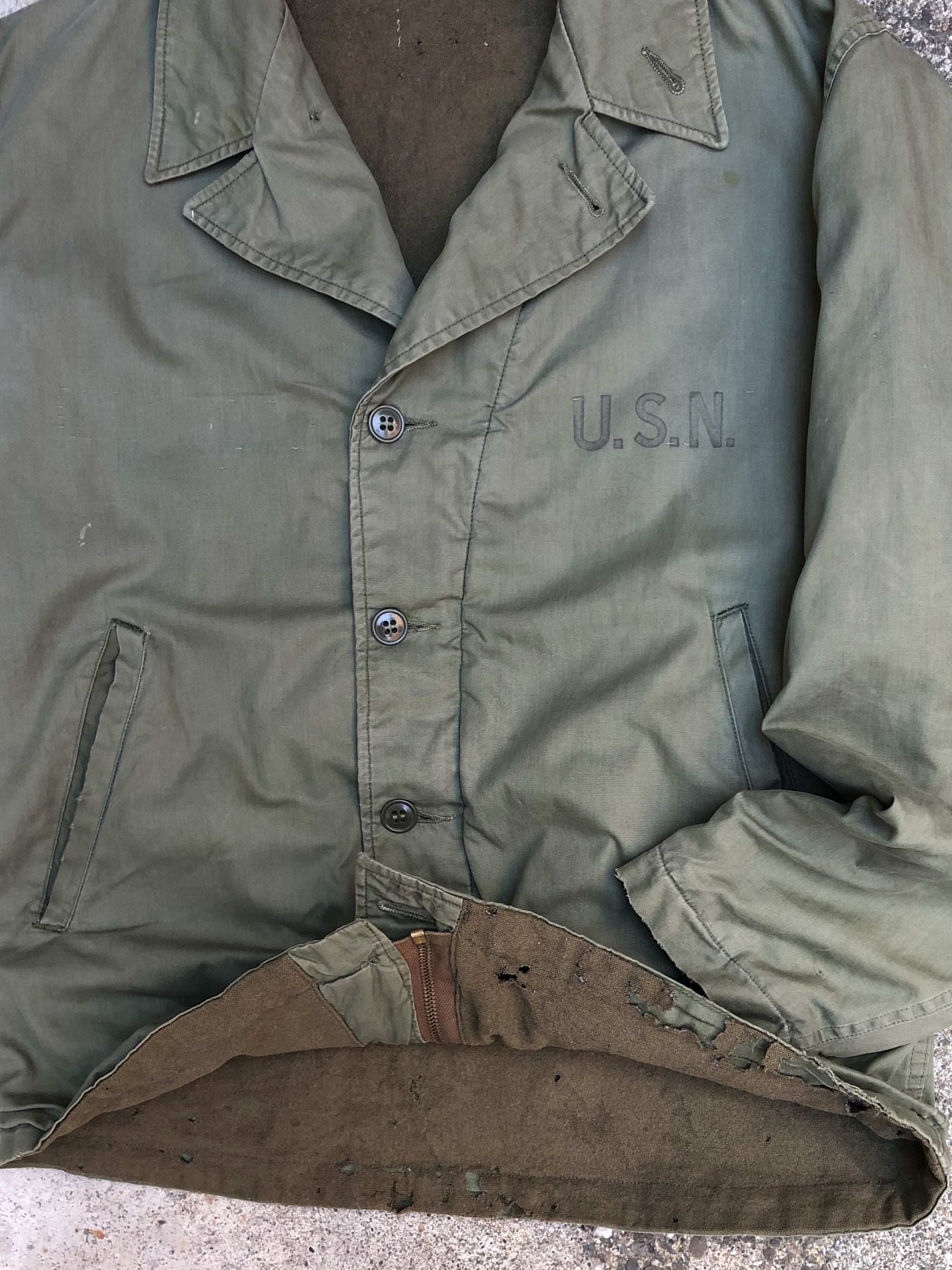 1950s Faded US Navy N4 Deck Jacket (M)
