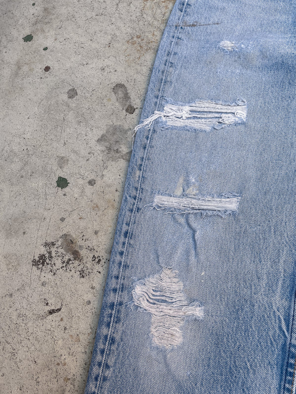 1990s Levi’s Distressed Faded Blue 501XX (30X28)