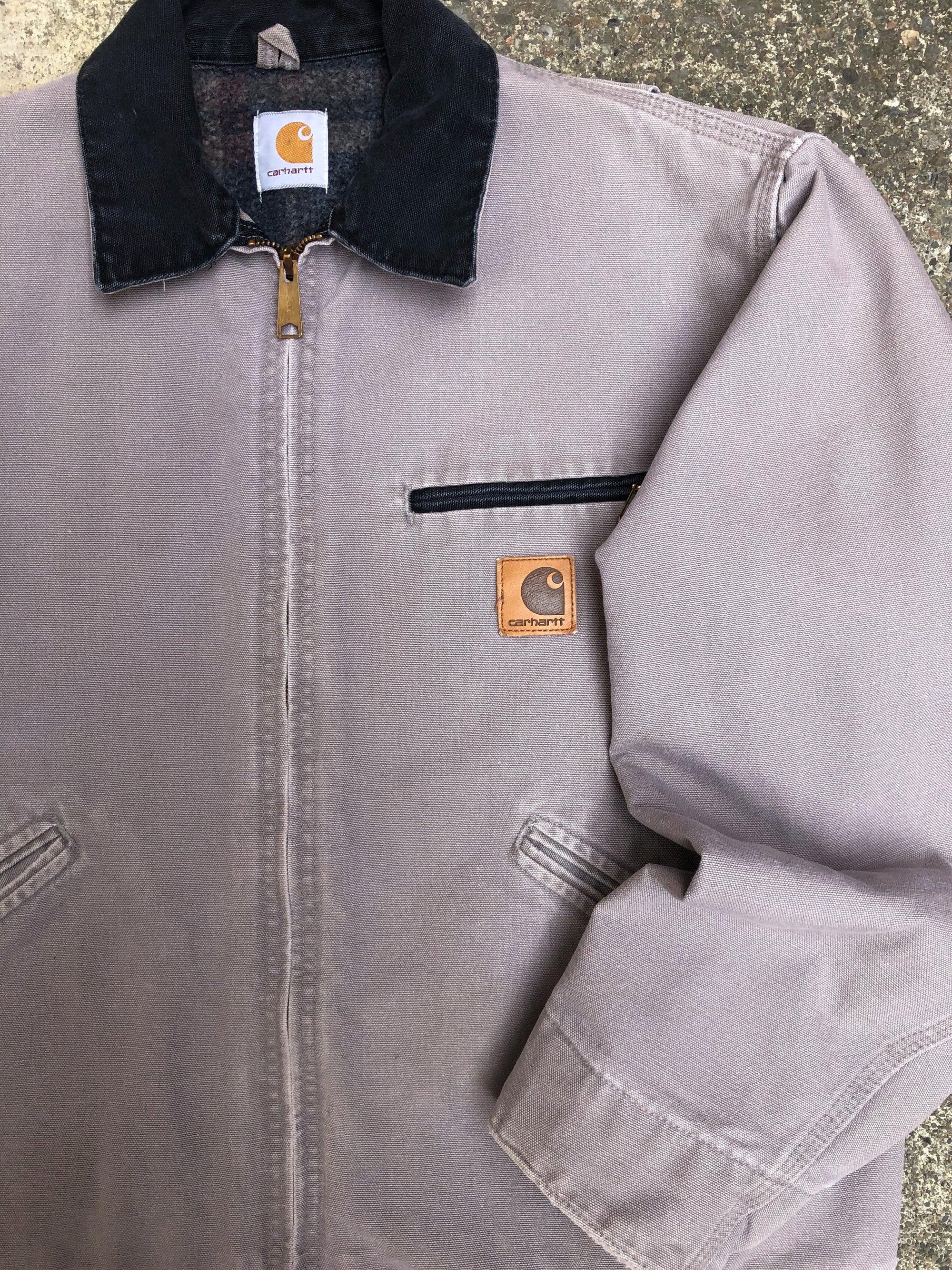 1990s Carhartt Cement Grey Lined Work Jacket (M/L)