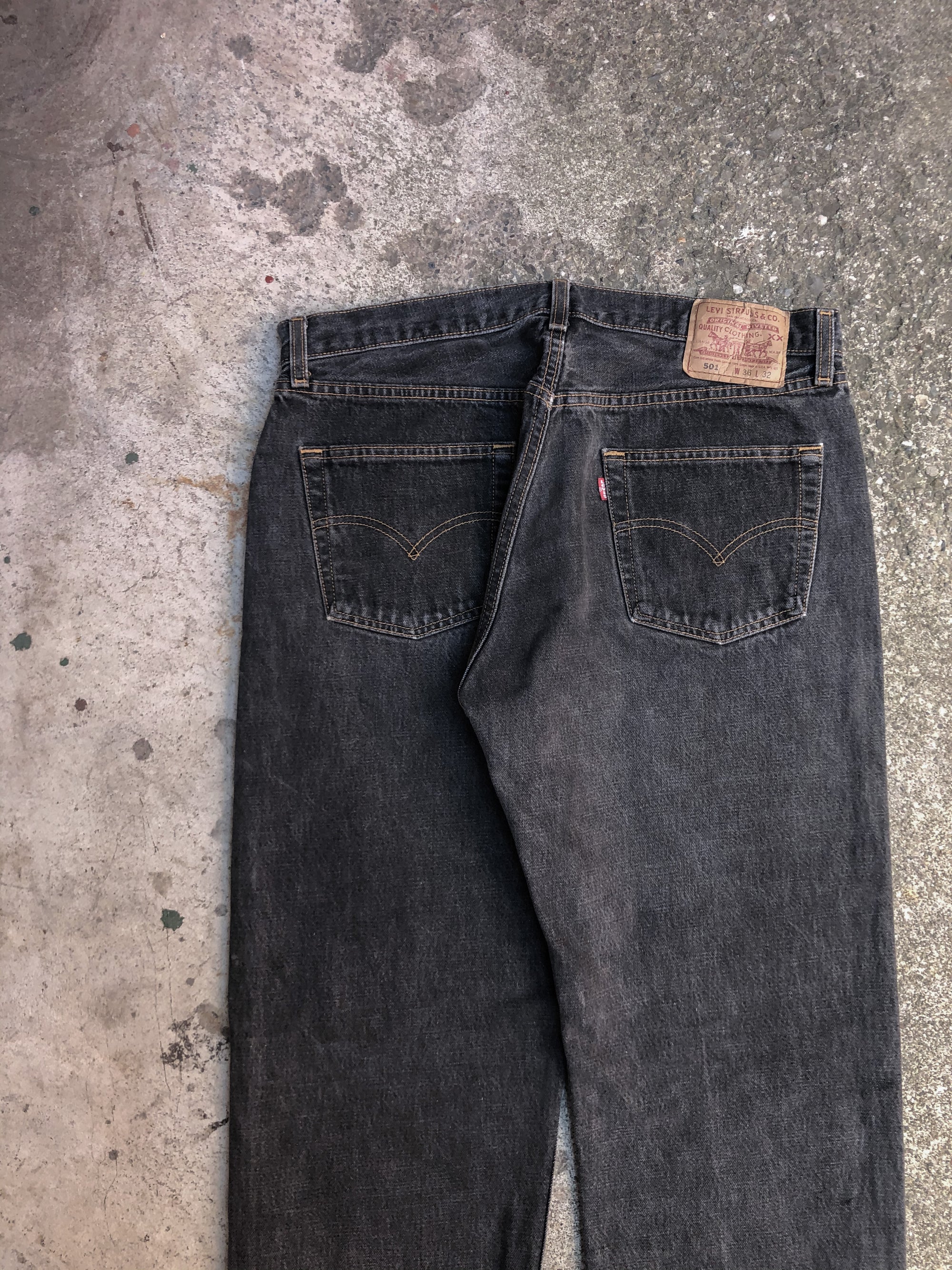 1990s Levis Dark Graphite Grey 501 (34X31)