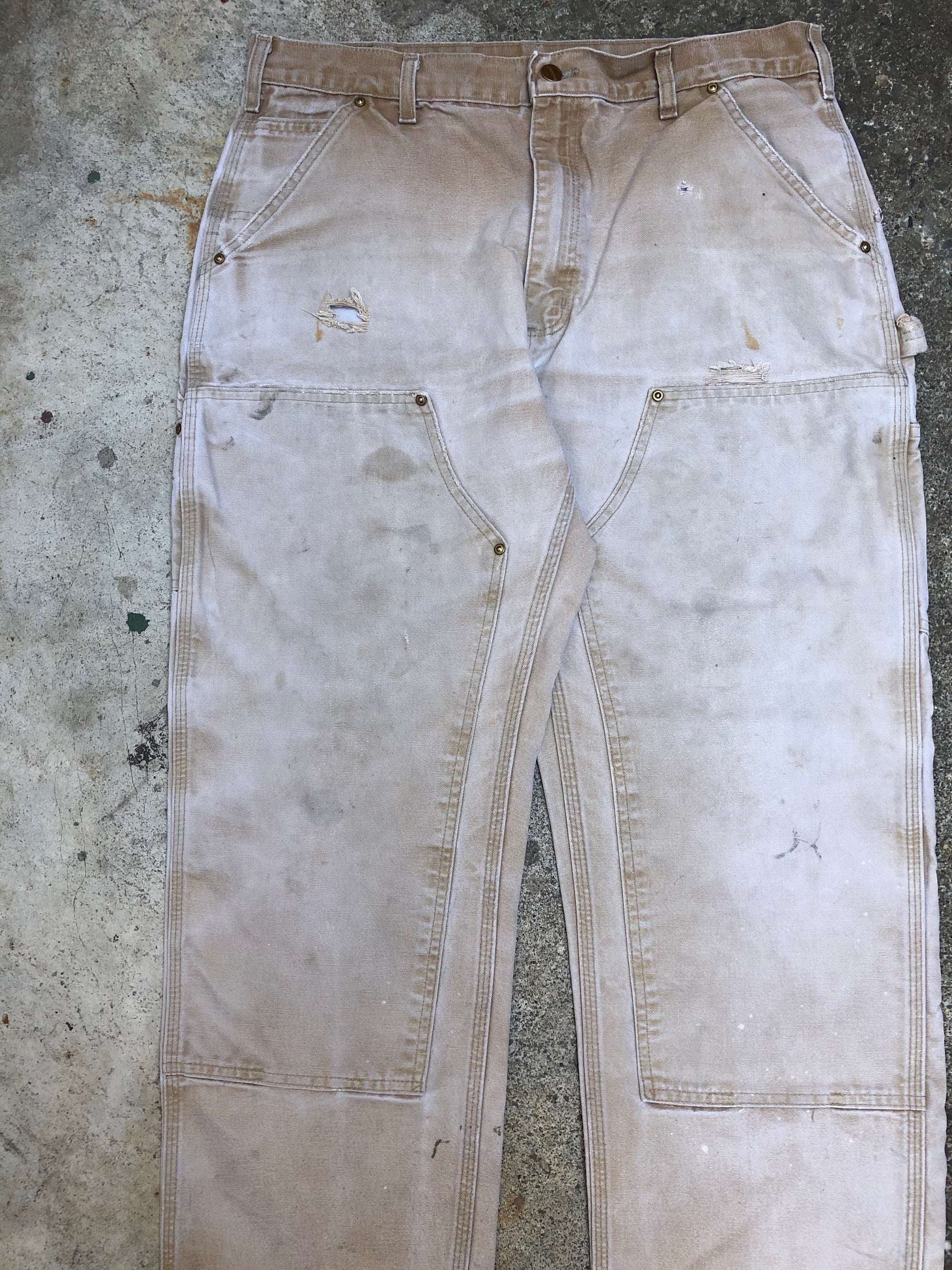 Carhartt B01 Tan Double Front Knee Work Pants (35X29)