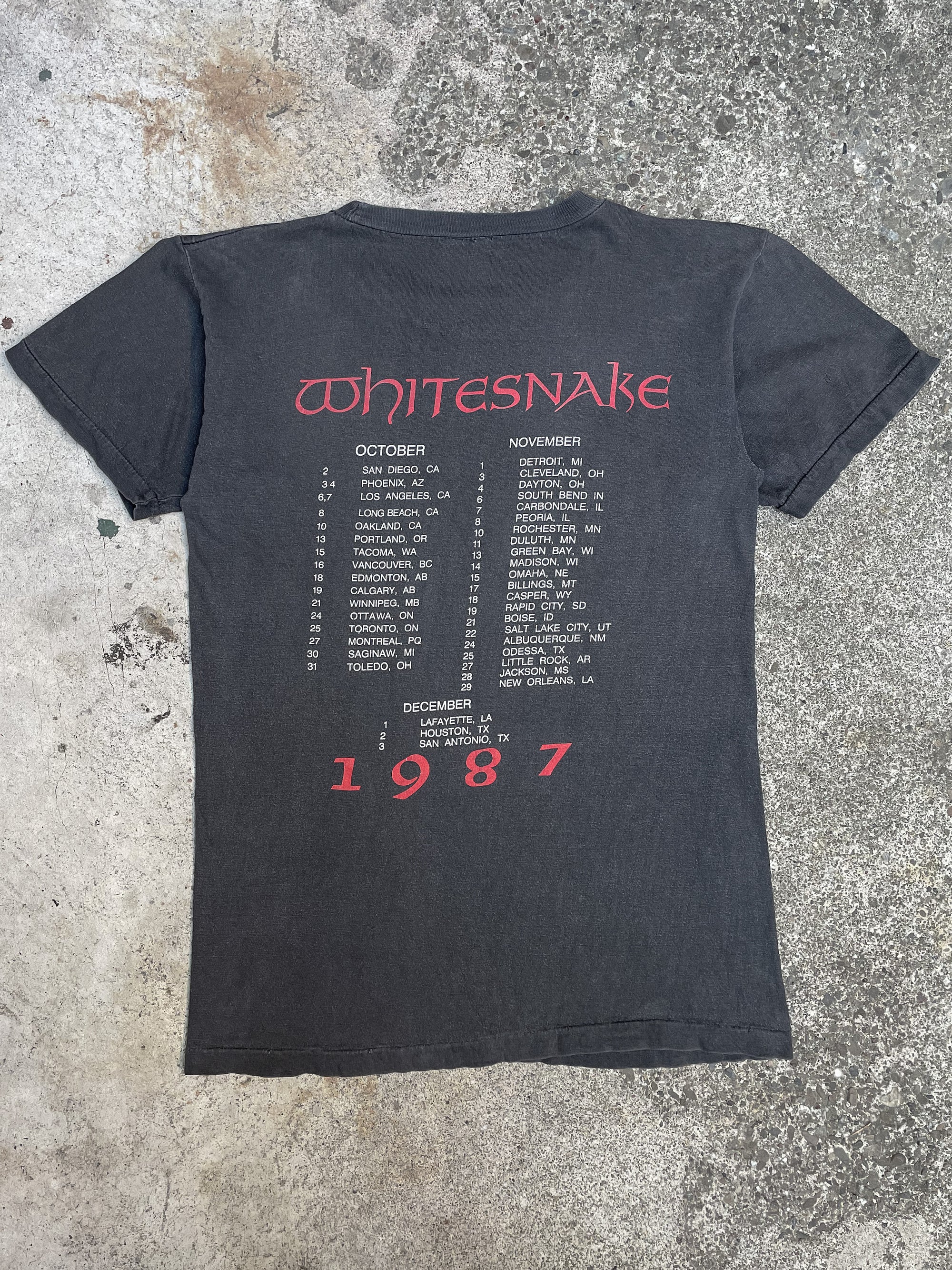 1987 Whitesnake “David Coverdale” Single Stitched Tour Tee