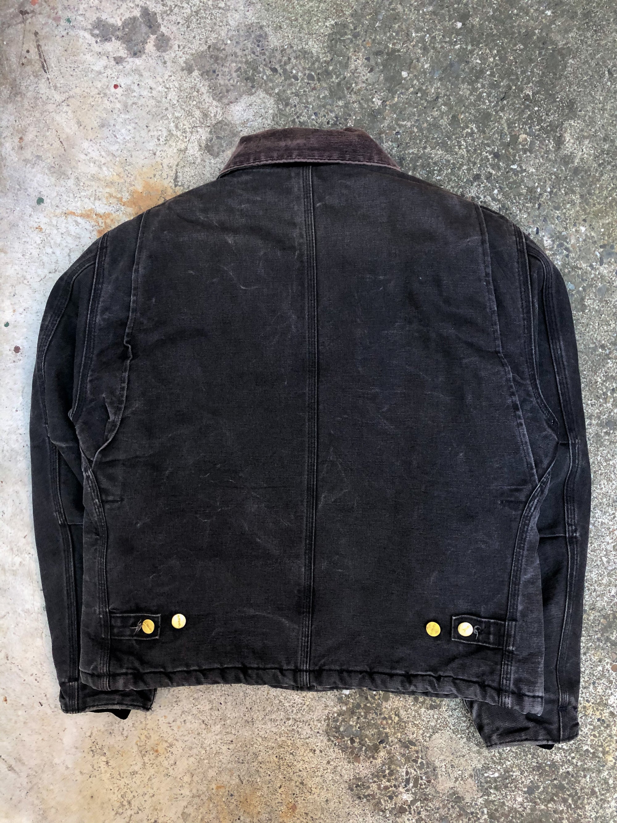 1990s Carhartt Faded Black Quilted Arctic Jacket (M)