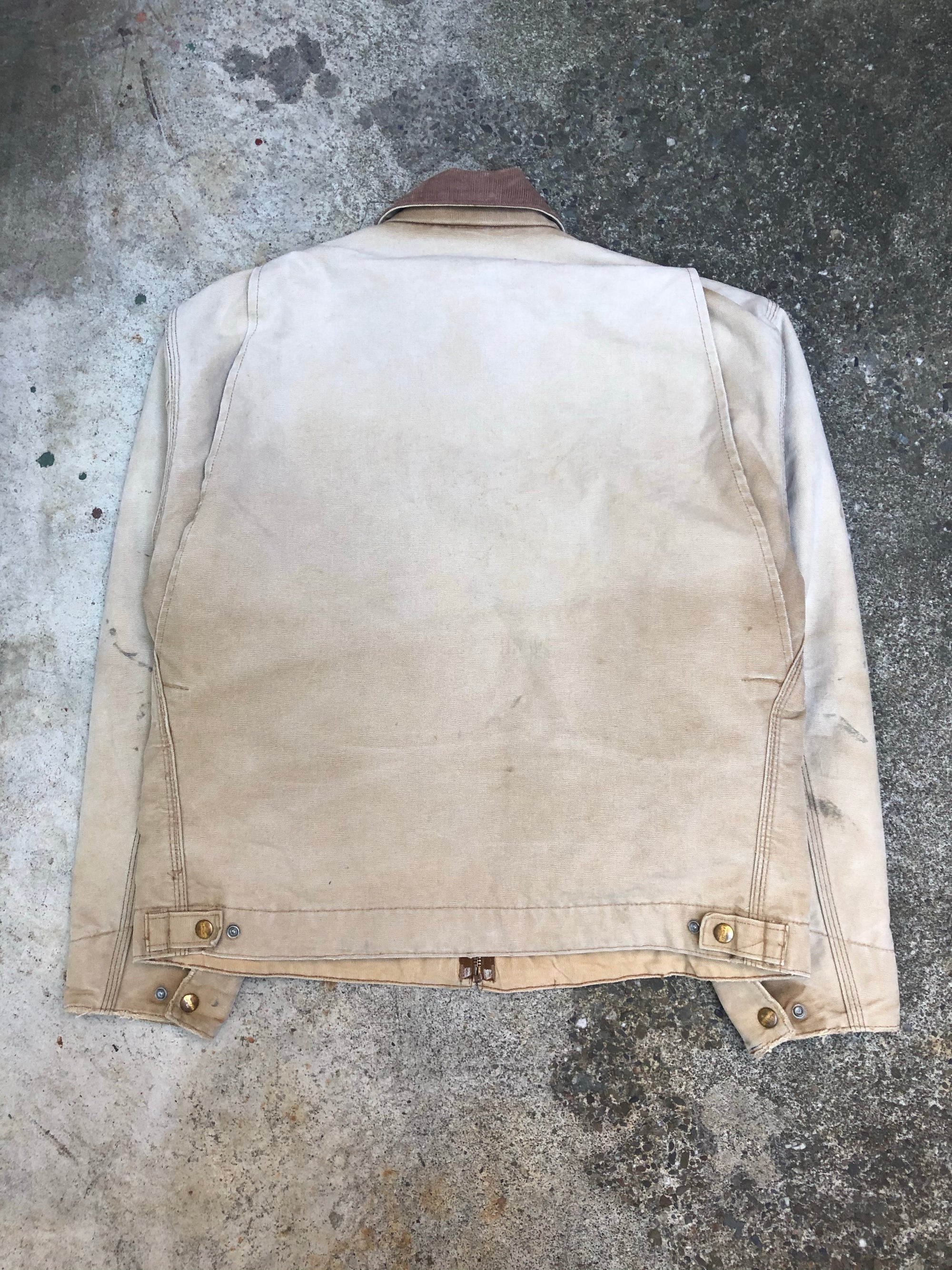 1990s Carhartt Faded Tan Lined Work Jacket