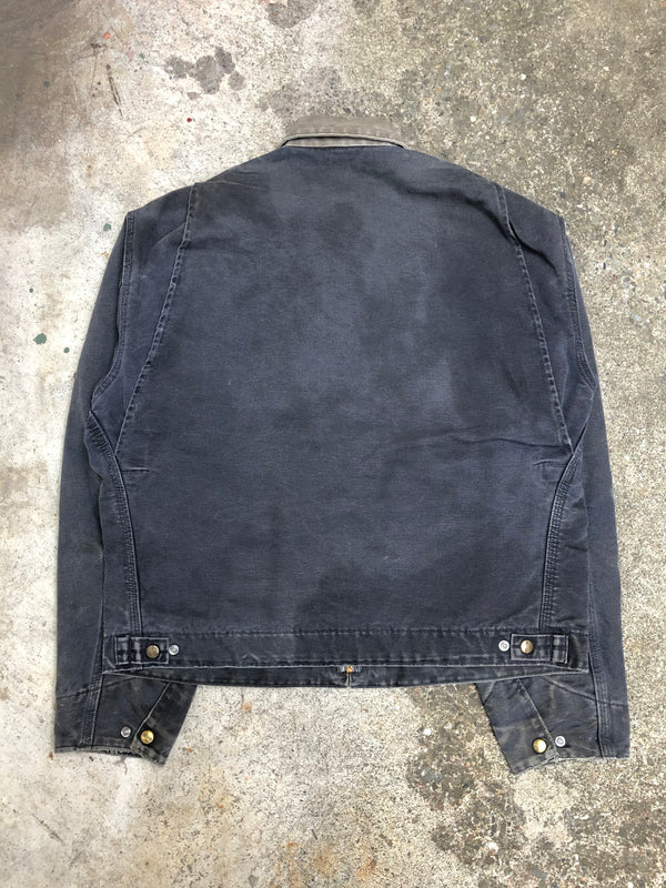 1990s Carhartt Faded Grey Lined Work Jacket