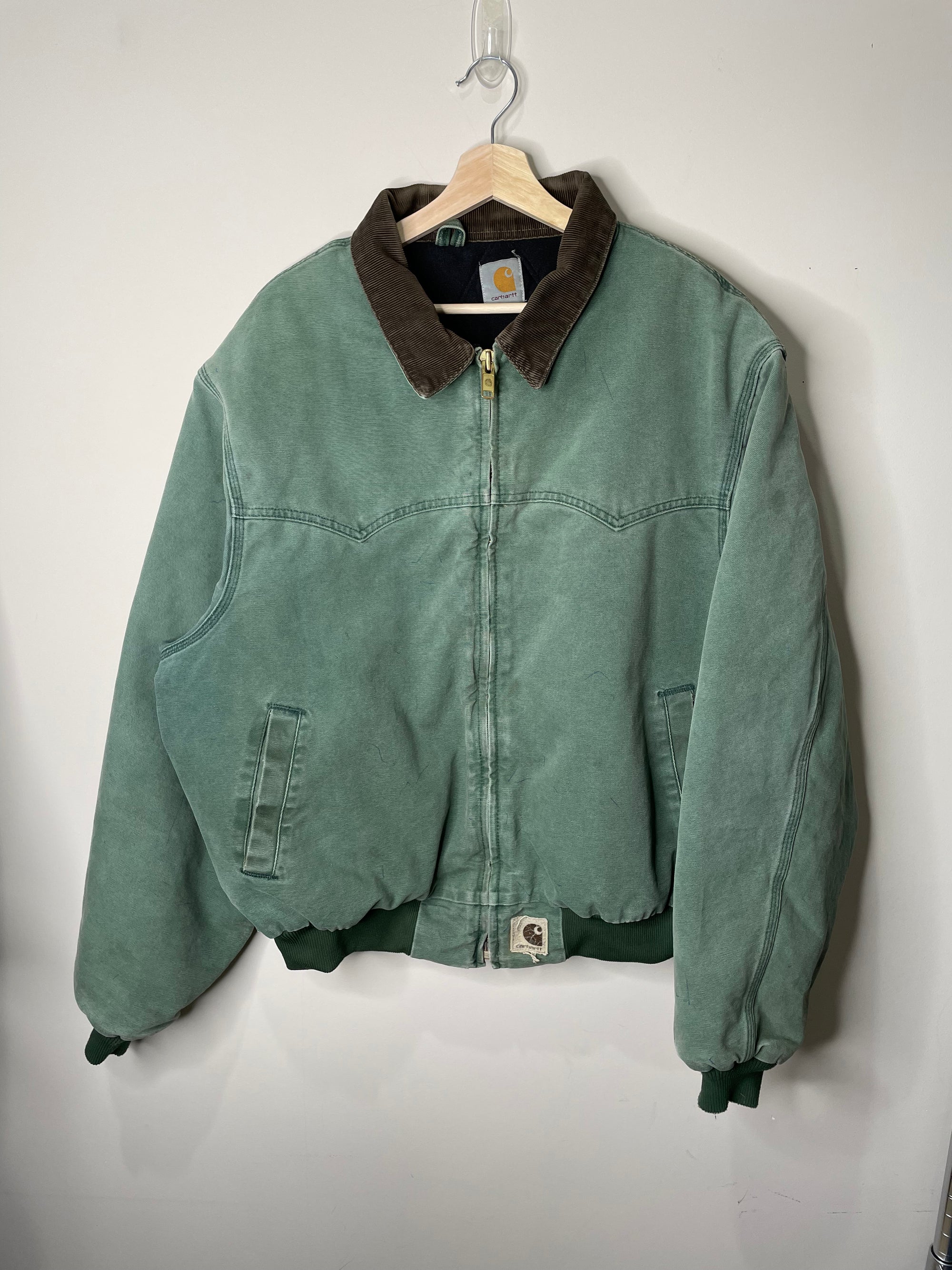 1990s Carhartt Faded Green Santa Fe Work Jacket (XL/XXL)