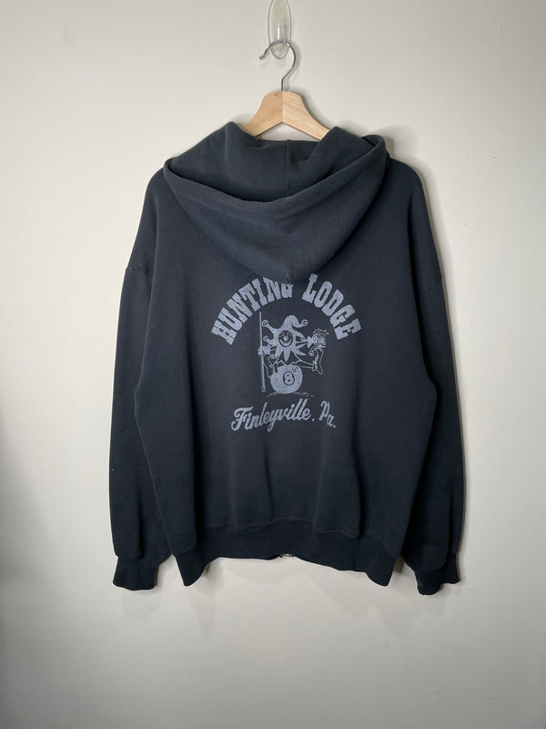 1990s “Hunting Lodge” Zip Up Hoodie (L/XL)