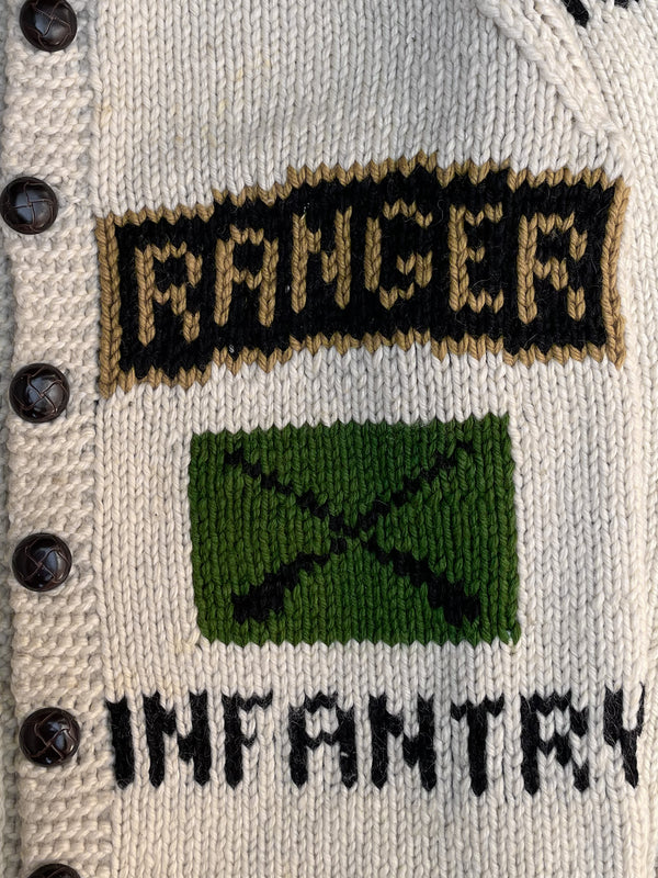 1960s “Infantry” US Army Ranger Knit Cowichan Sweater