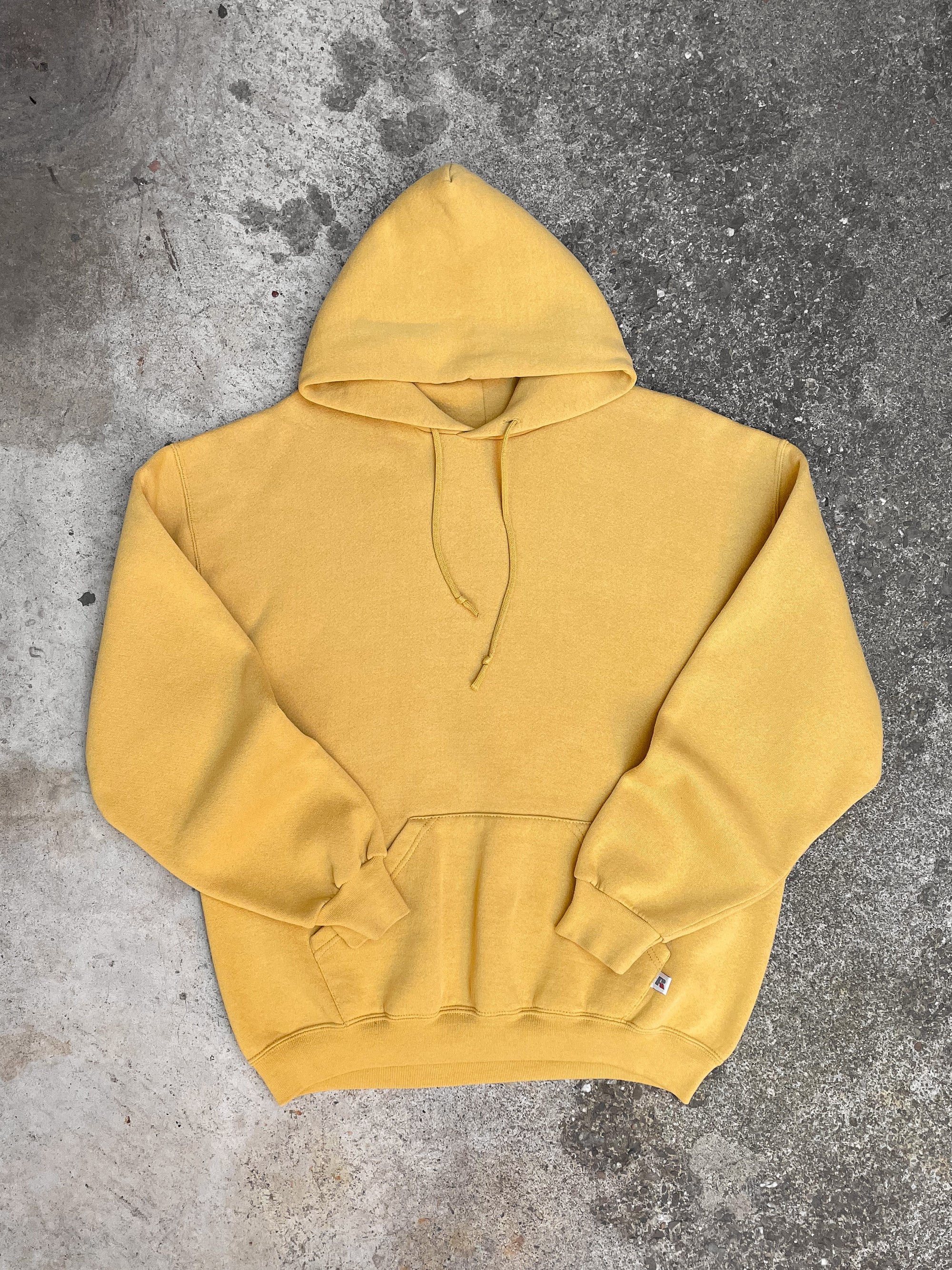 Vintage Russell Faded Yellow Blank Hoodie