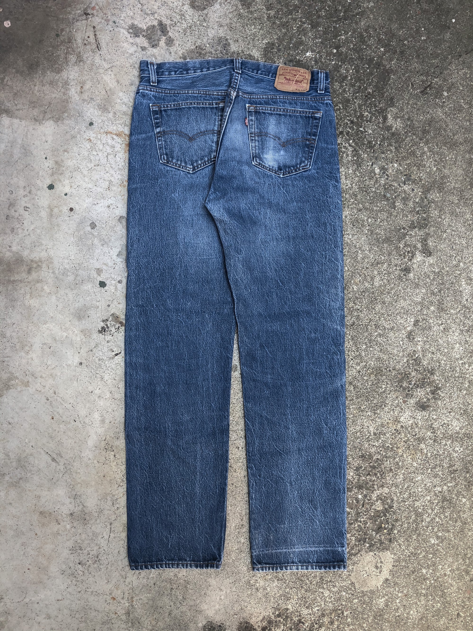 1980s/90s Levis Worn In Blue 501XX (33X31)