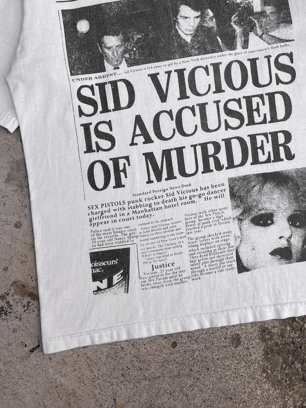 Vintage “Sid Vicious Is Accused Of Murder” Tee