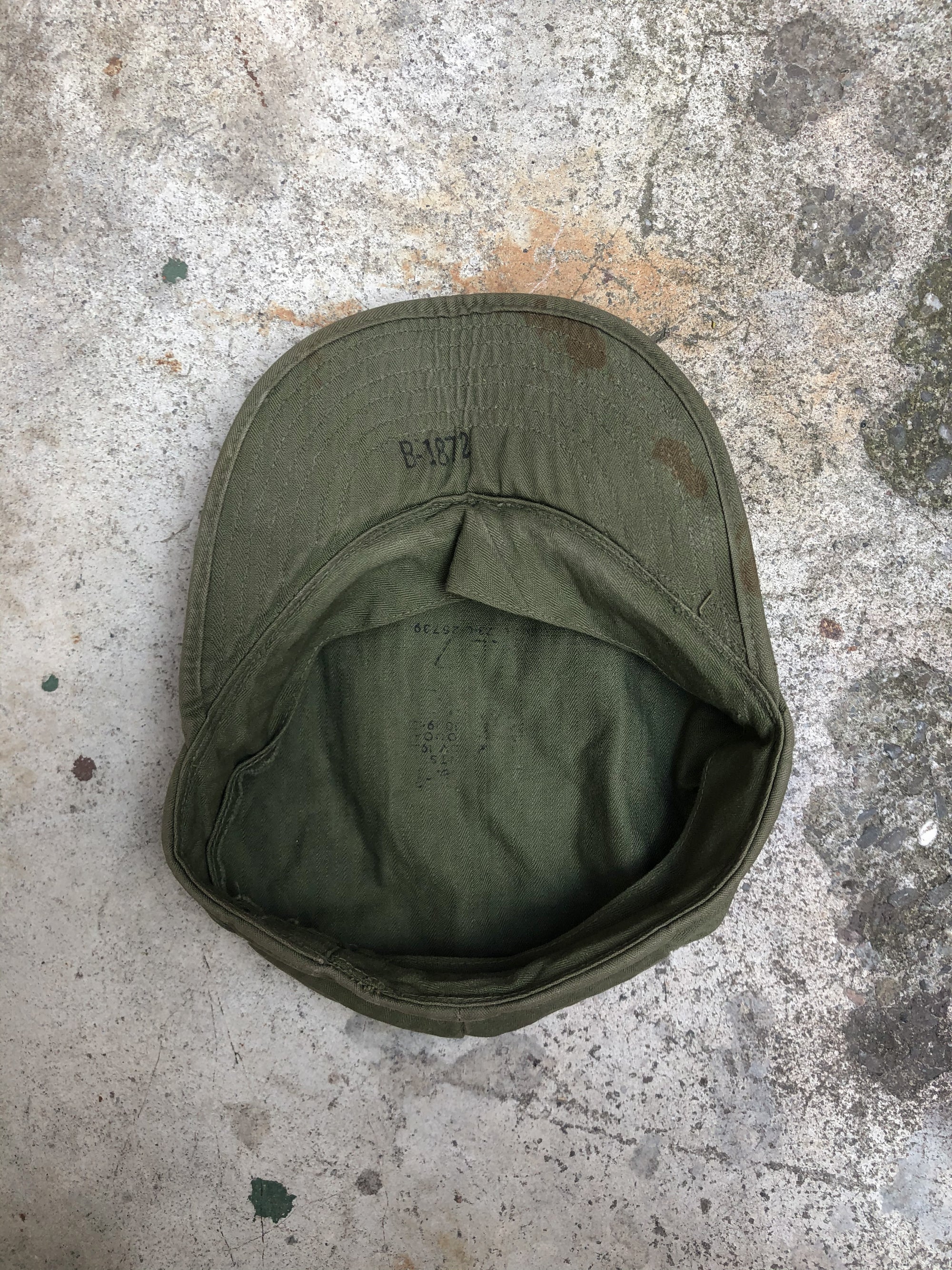 1950s Faded Green HBT Military Hat