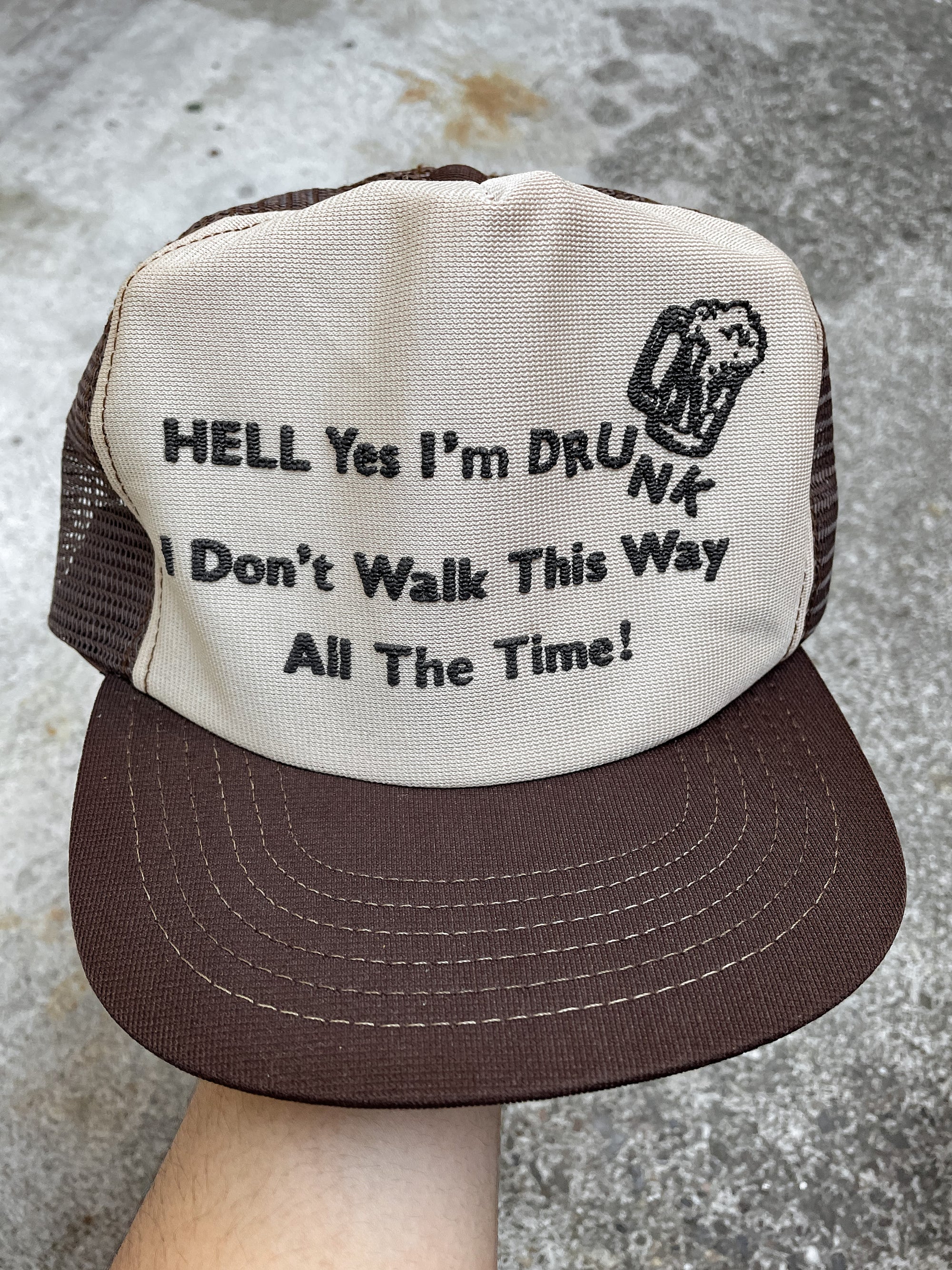 1980s “Hell Yes I’m Drunk…” Trucker Hat