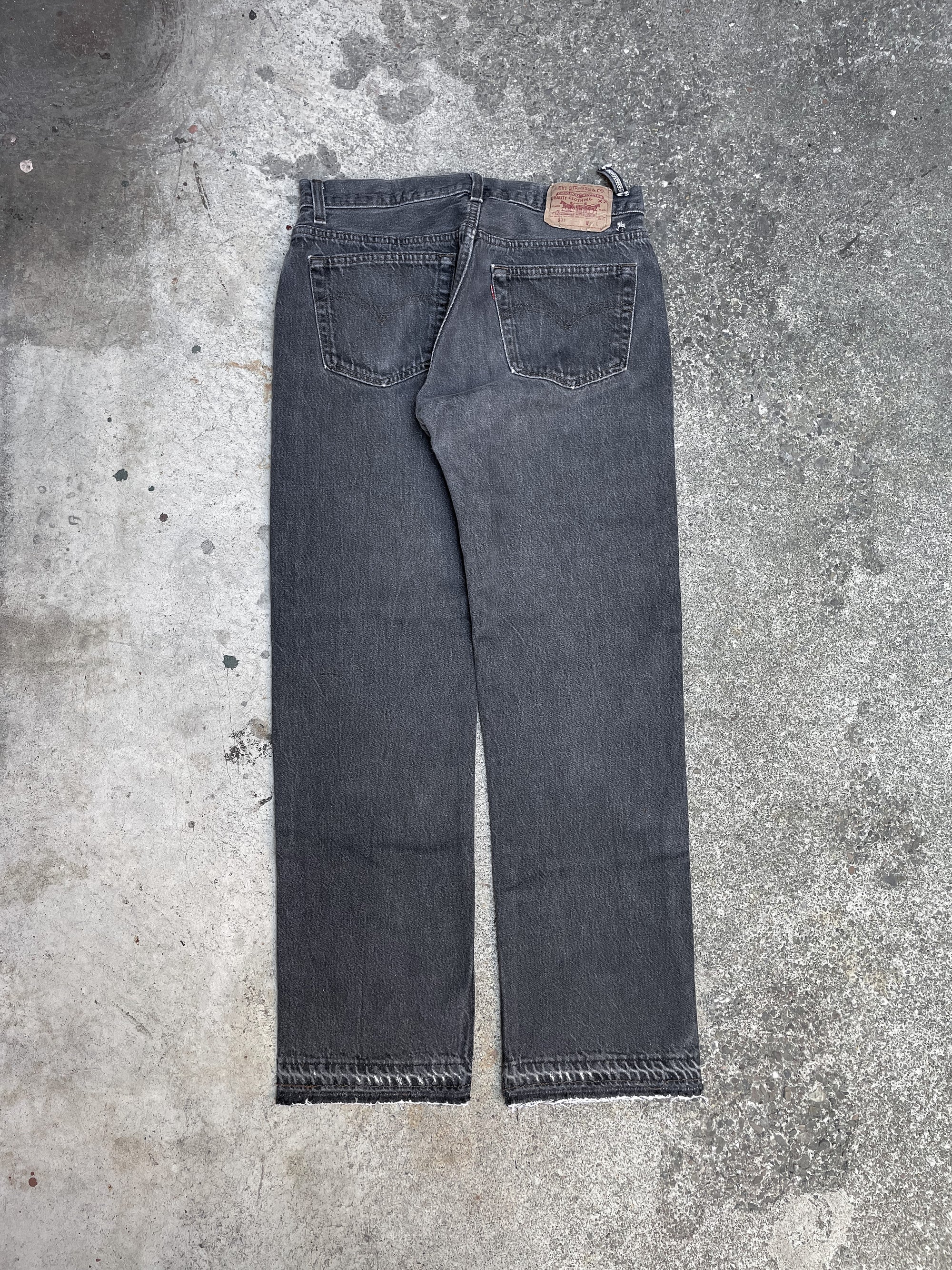 1980s/90s Levis Faded Grey 501 Released Hem (31X29)