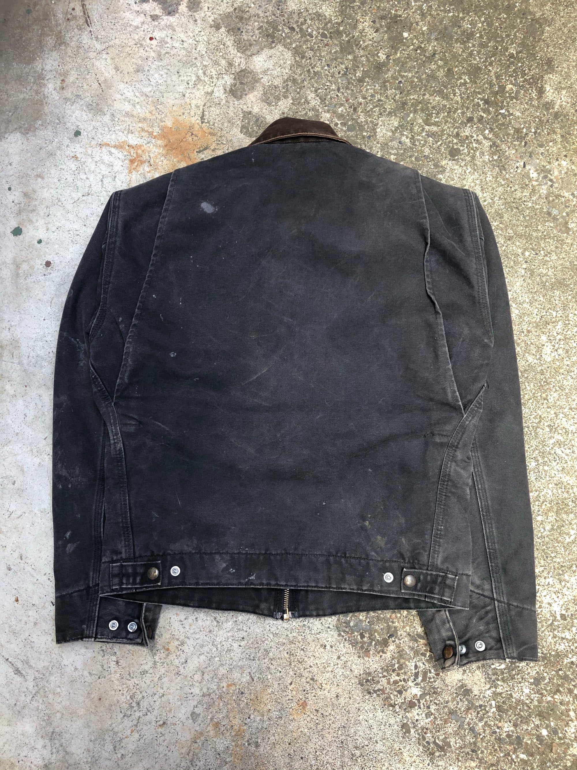 1990s Carhartt Dusty Faded Black Lined Work Jacket (S)