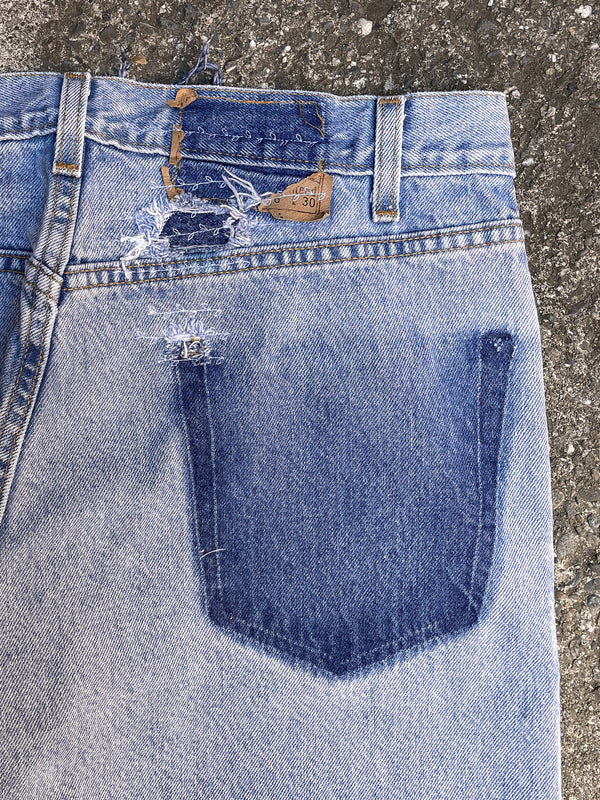 Vintage Levi’s Repaired Faded Blue 505 Released Hem (34X31)