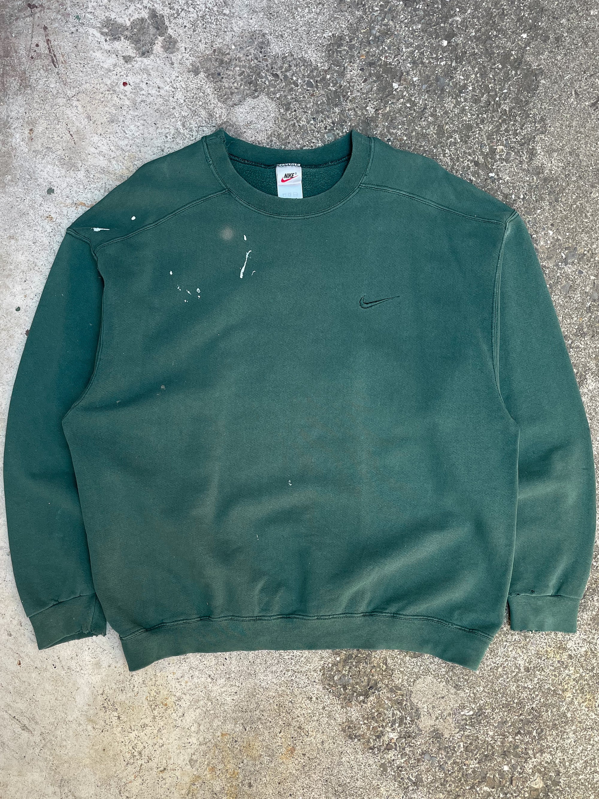 1990s Nike Painted Green Sweatshirt