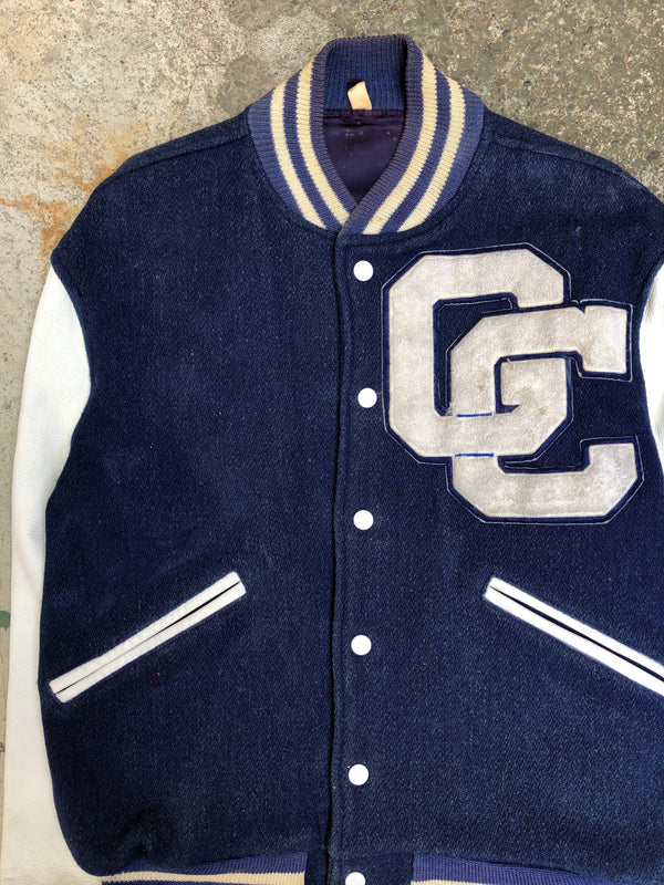 1970s Chain Stitch “Garden City Varsity” Letterman Jacket