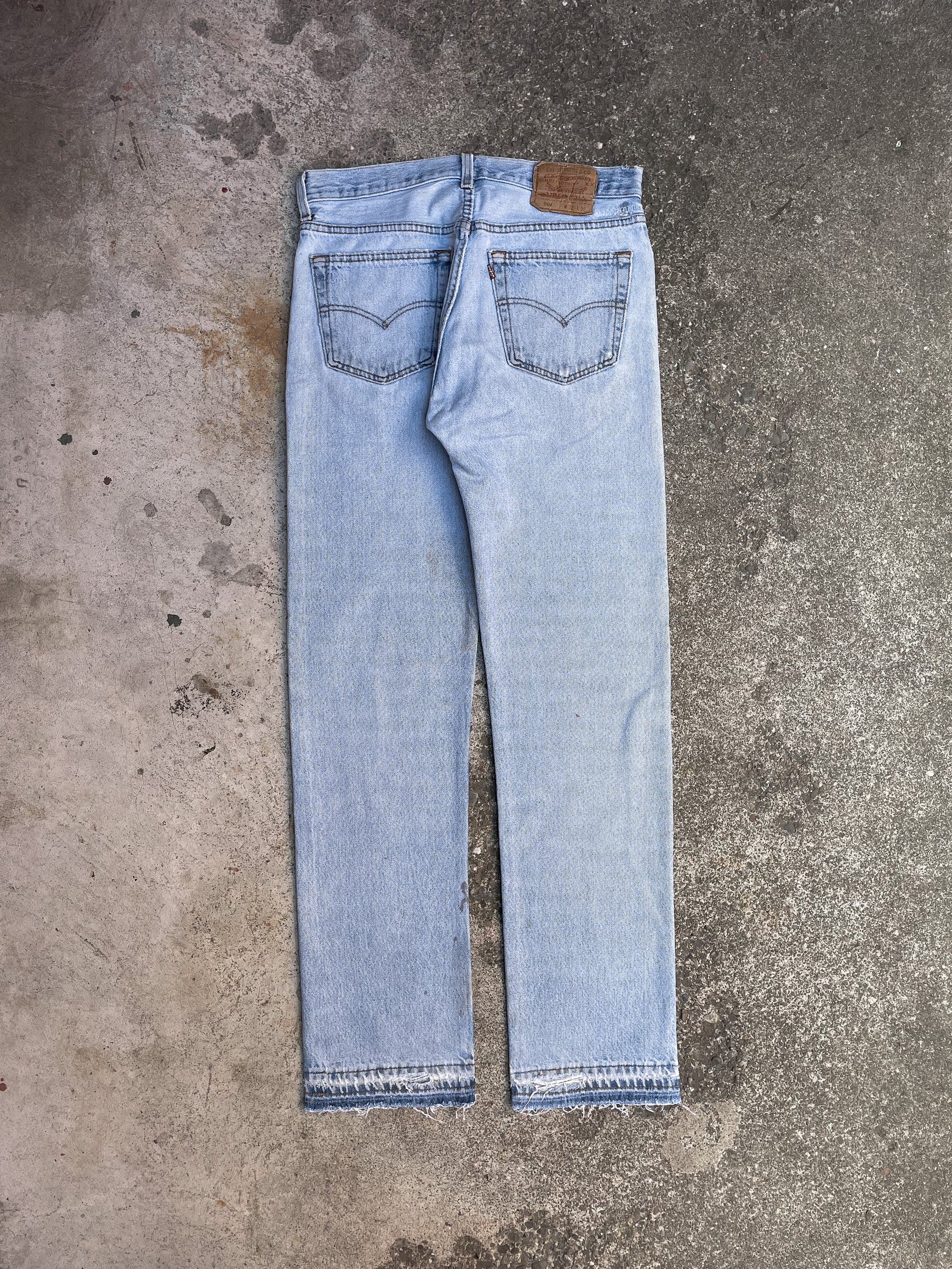 1990s Levi’s Faded Blue 501 Released Hem (29X31)