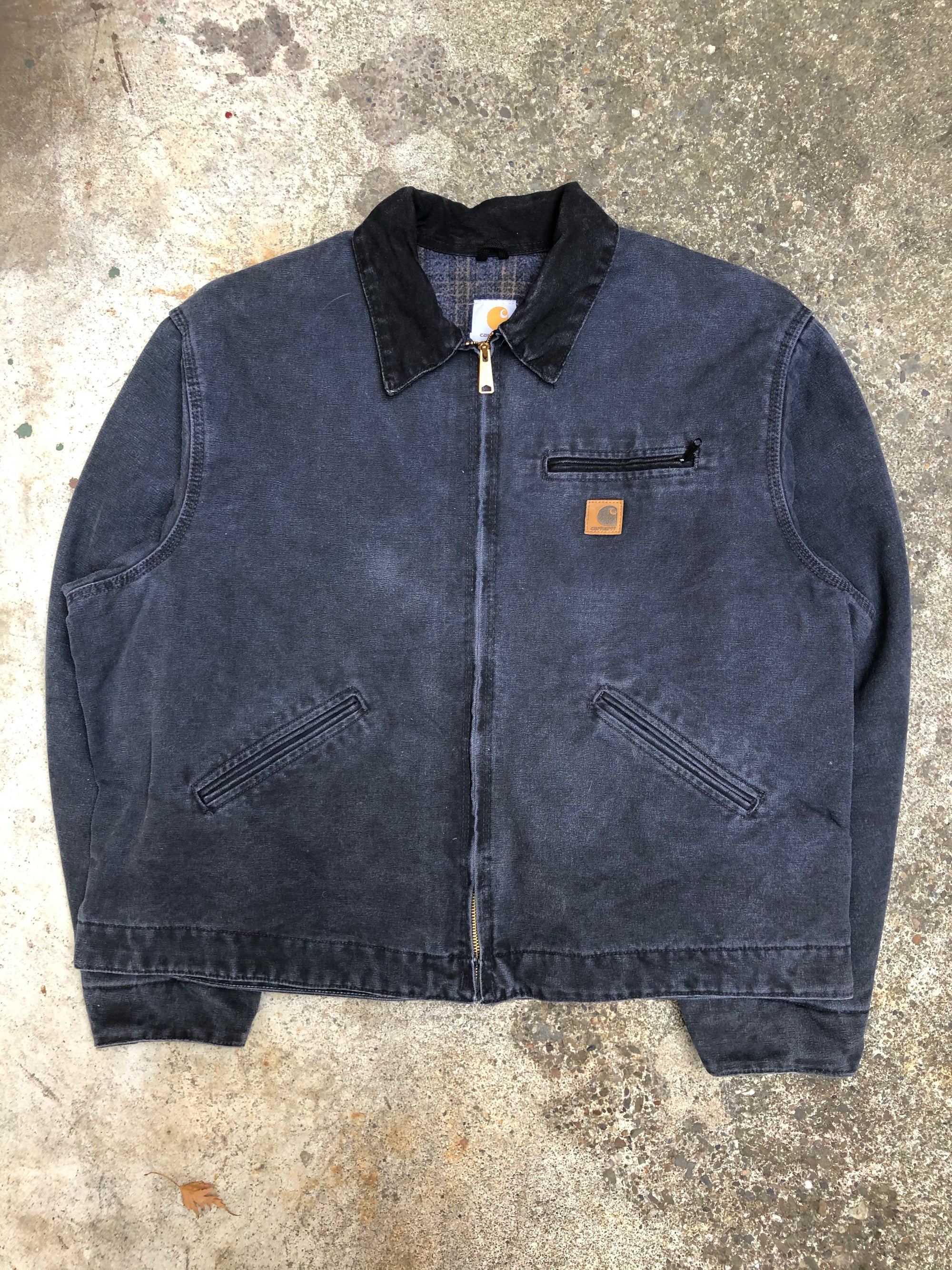 1990s Carhartt Petrol Blue Lined Work Jacket (XXL)